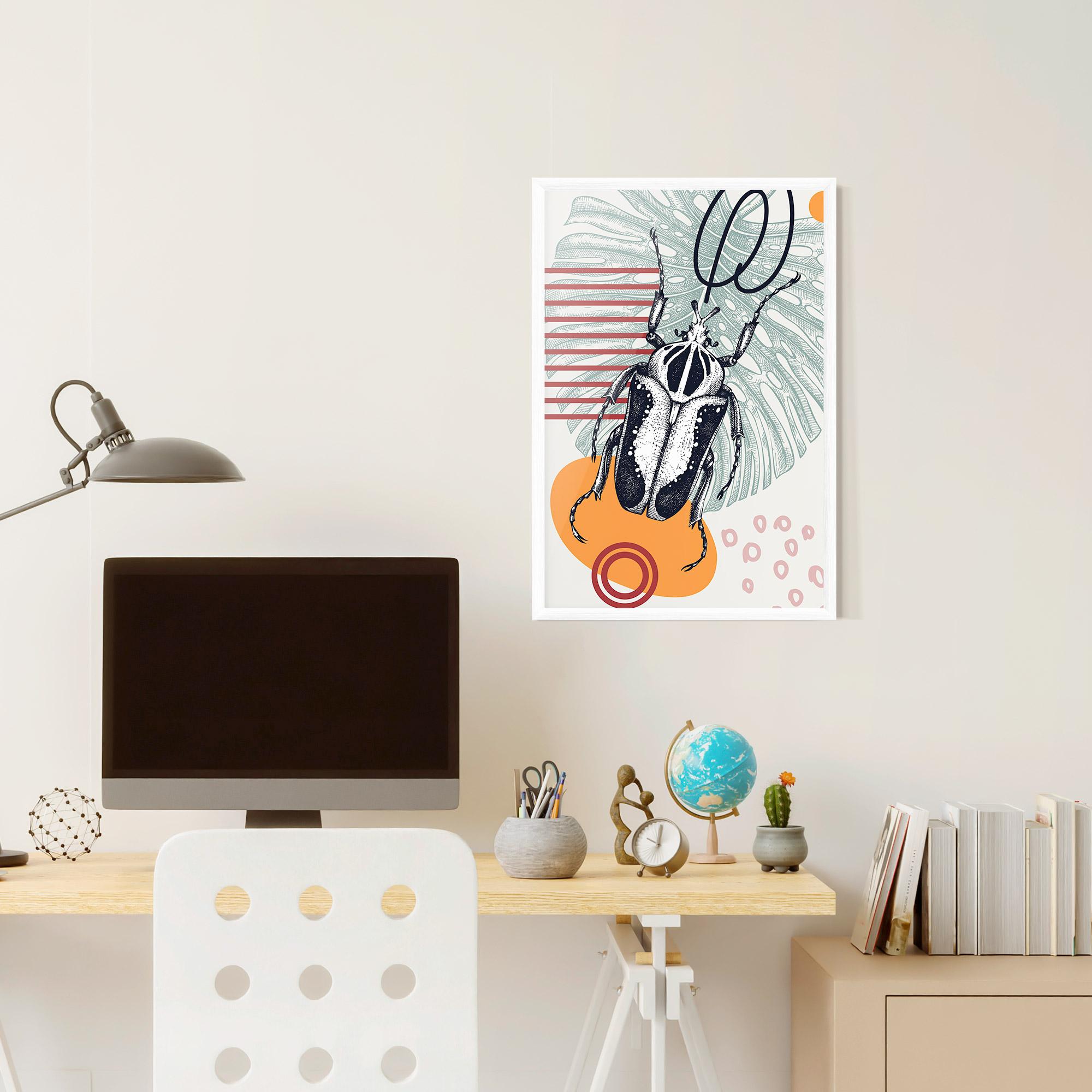 Gerahmte Poster Insects Art Collage mockup 6