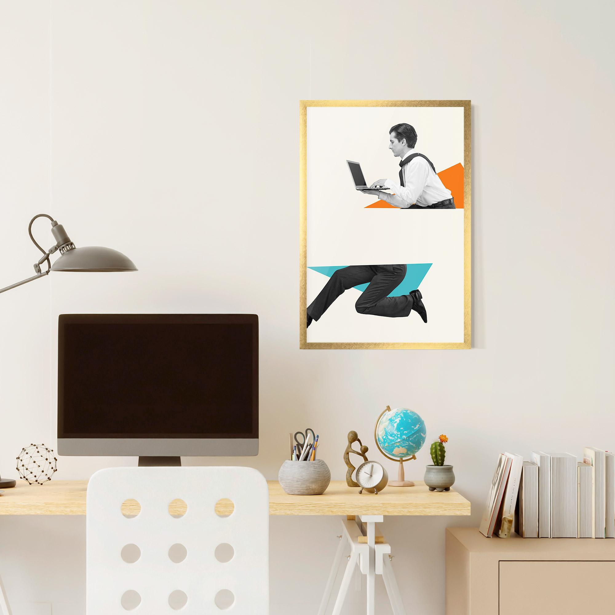 Gerahmte Poster Businessman Collage mockup 6