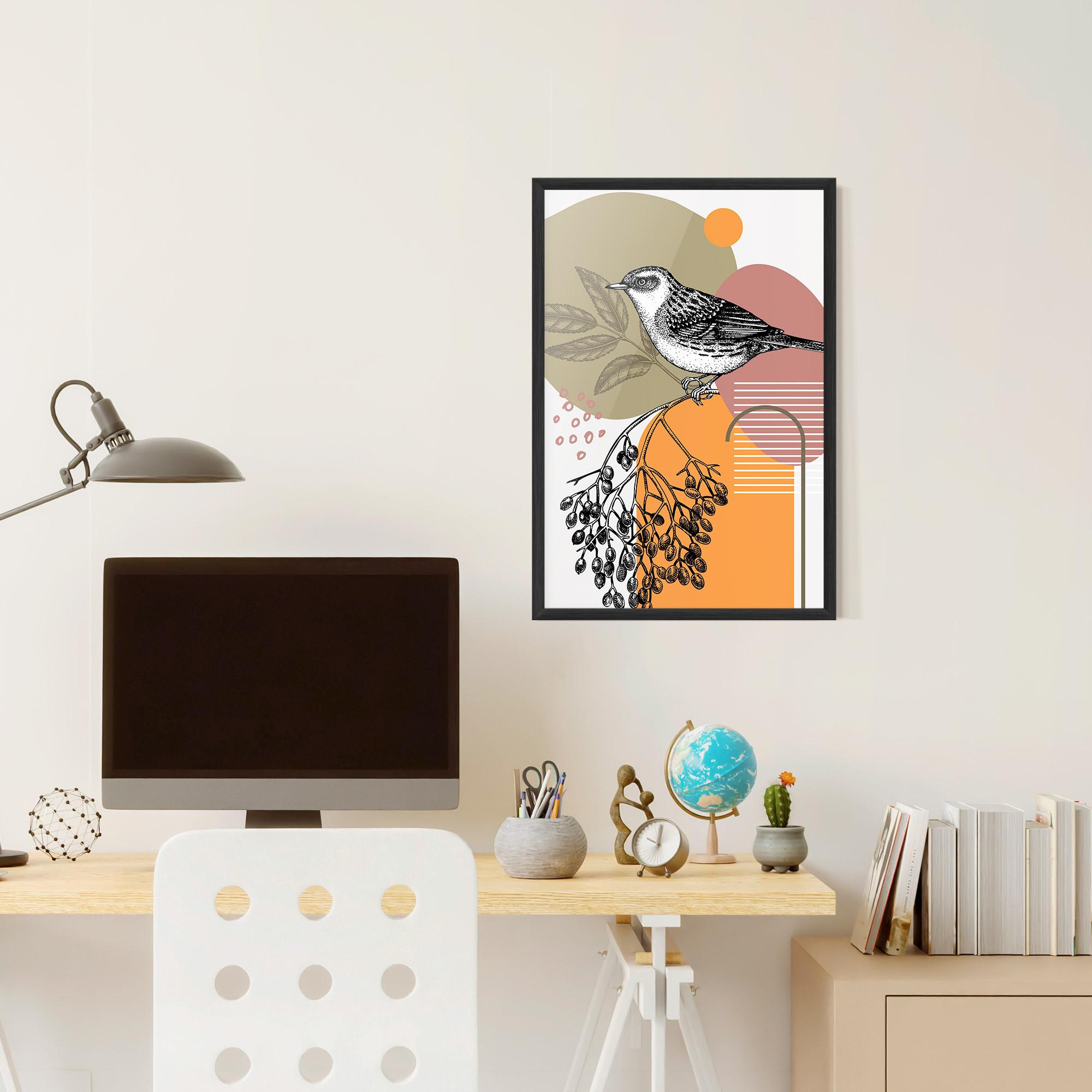 Gerahmte Poster Bird Collage mockup 6