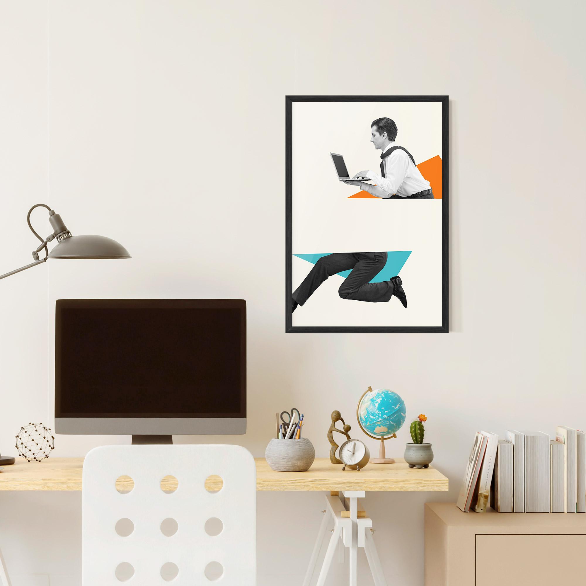 Gerahmte Poster Businessman Collage mockup 6