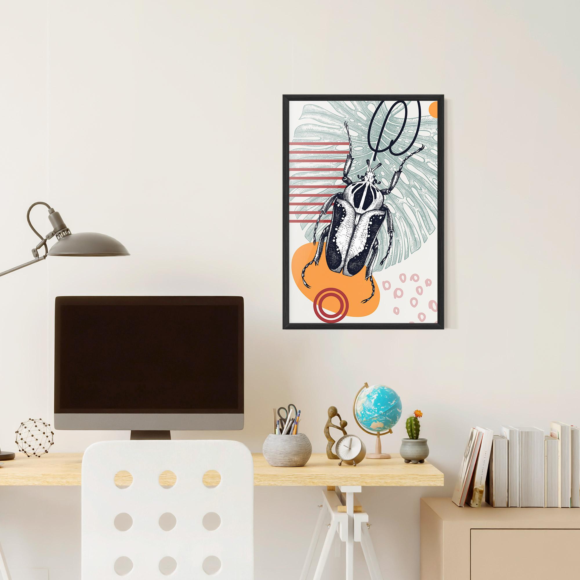 Gerahmte Poster Insects Art Collage mockup 6