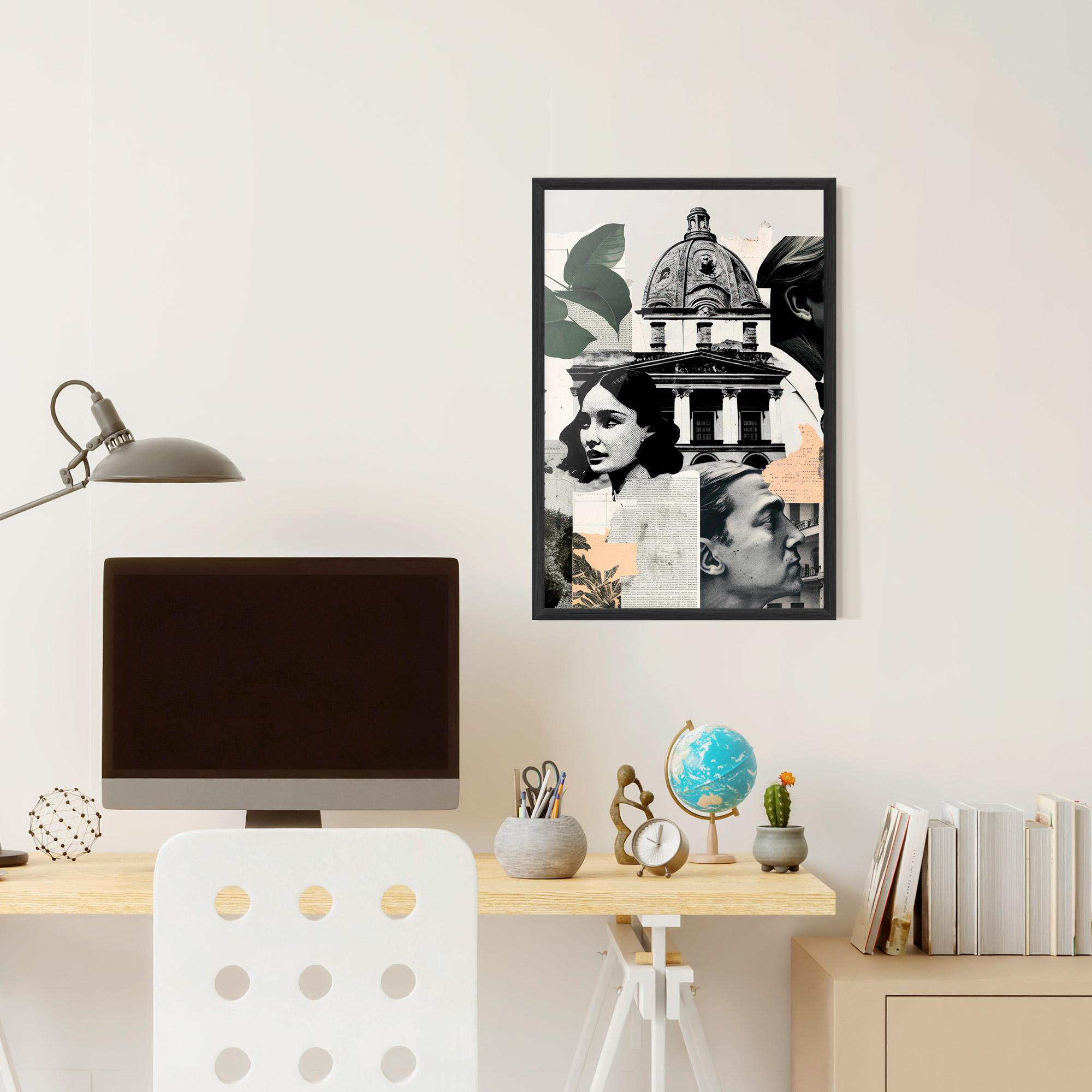 Gerahmte Poster Vintage Collage mockup 6