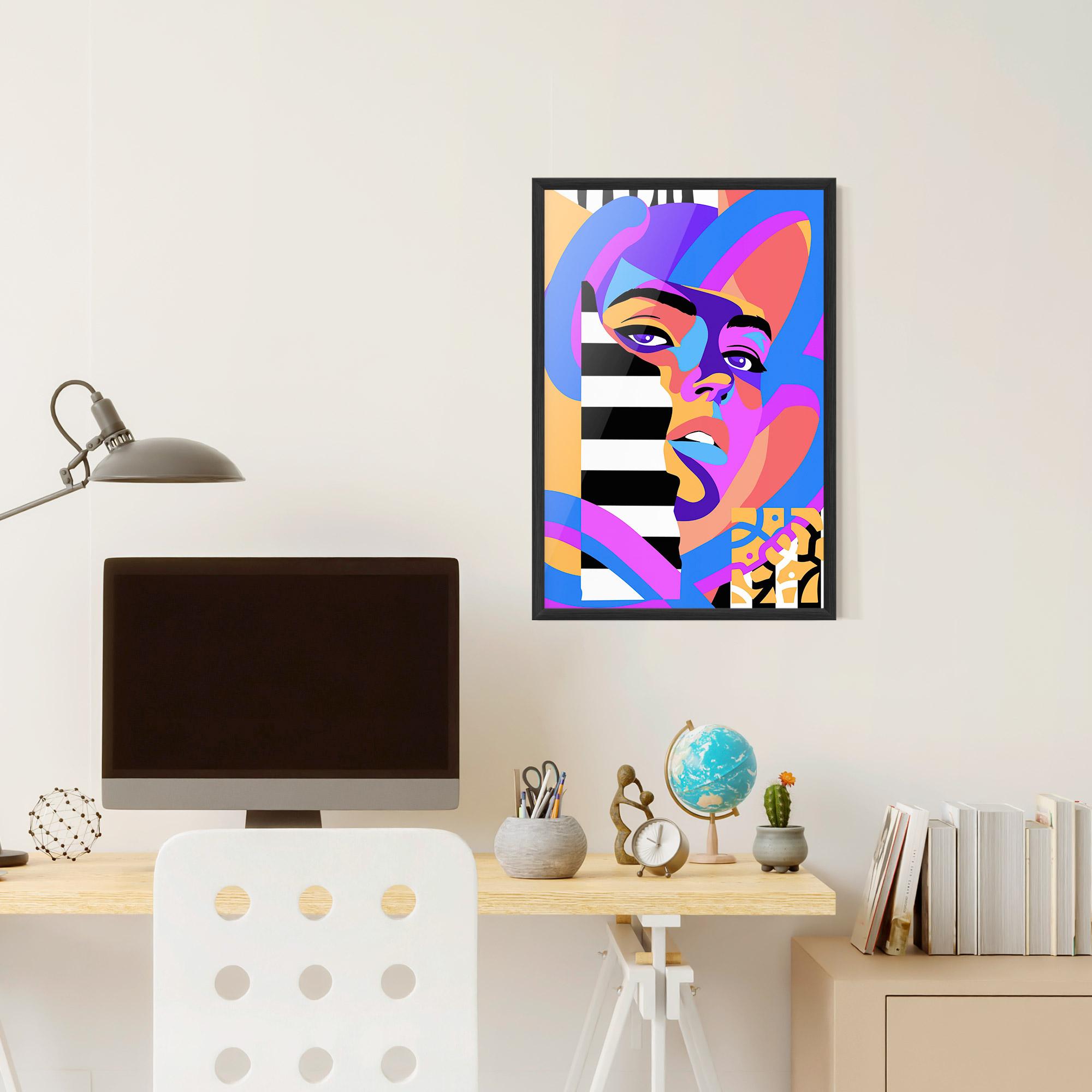 Gerahmte Poster Woman Art Face mockup 6