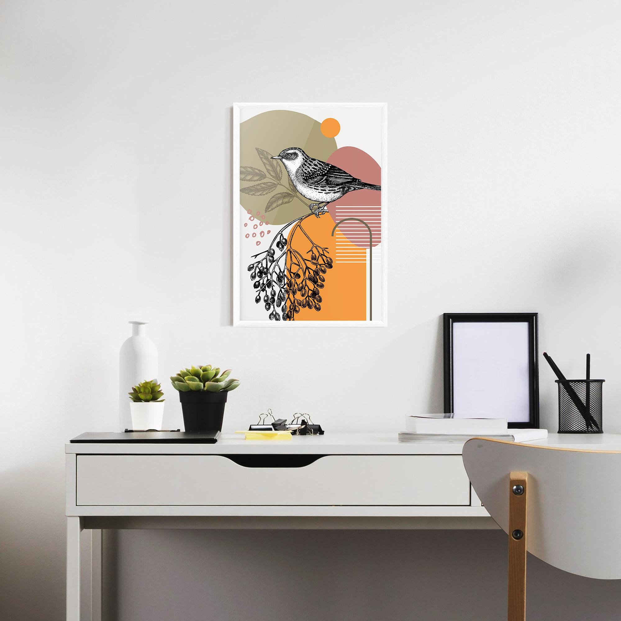 Gerahmte Poster Bird Collage mockup 7