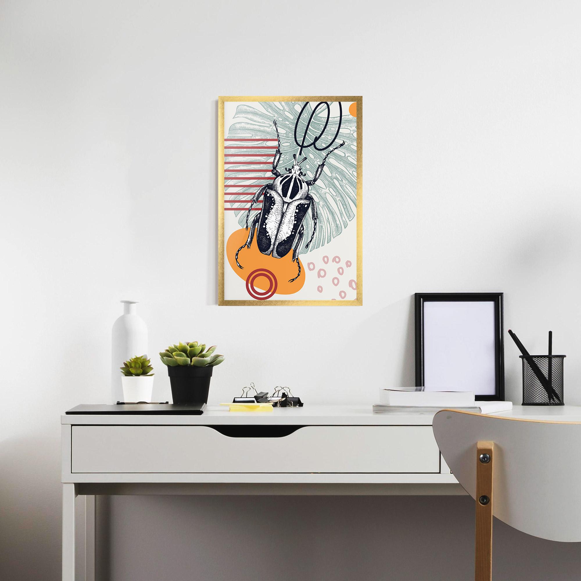 Gerahmte Poster Insects Art Collage mockup 7