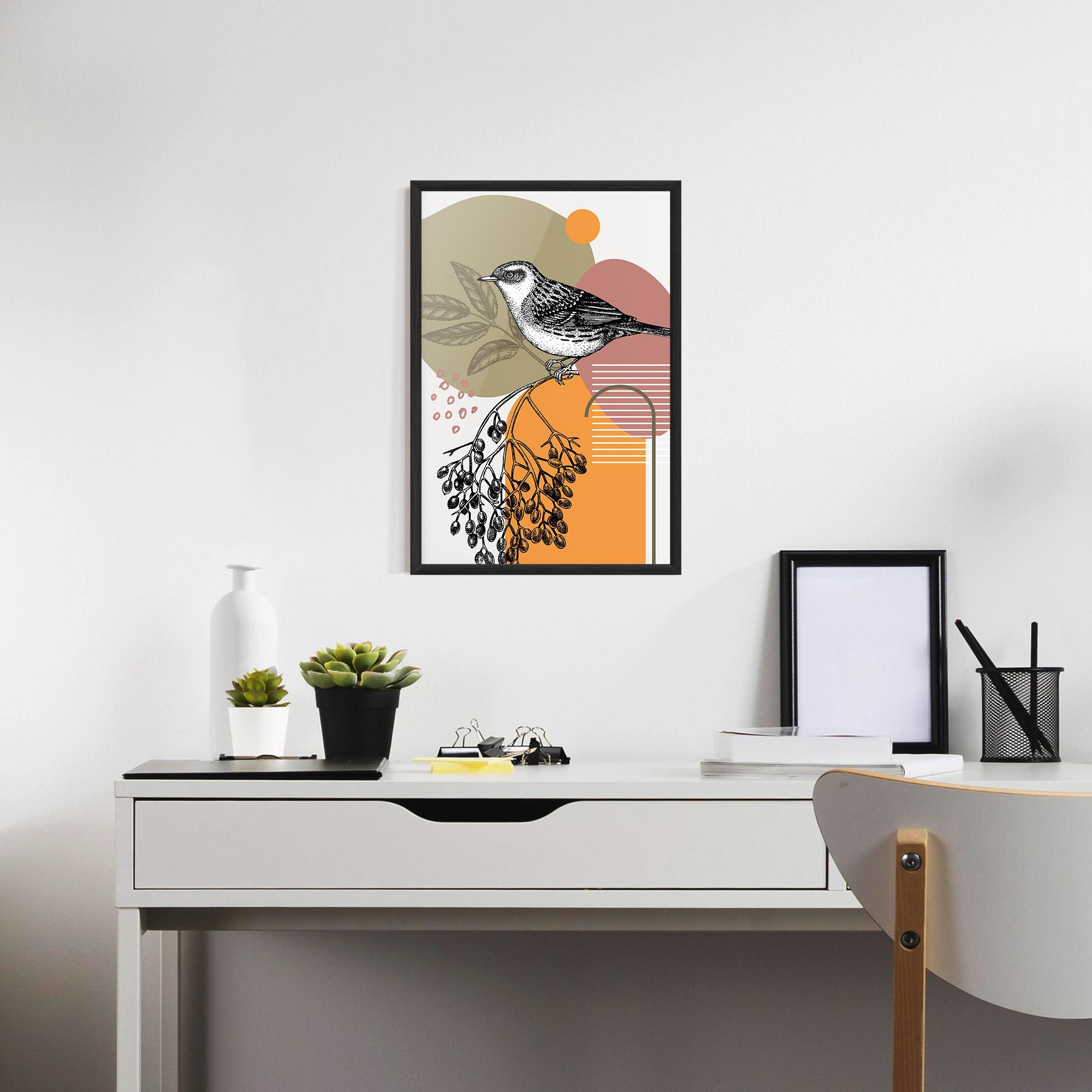 Gerahmte Poster Bird Collage mockup 7