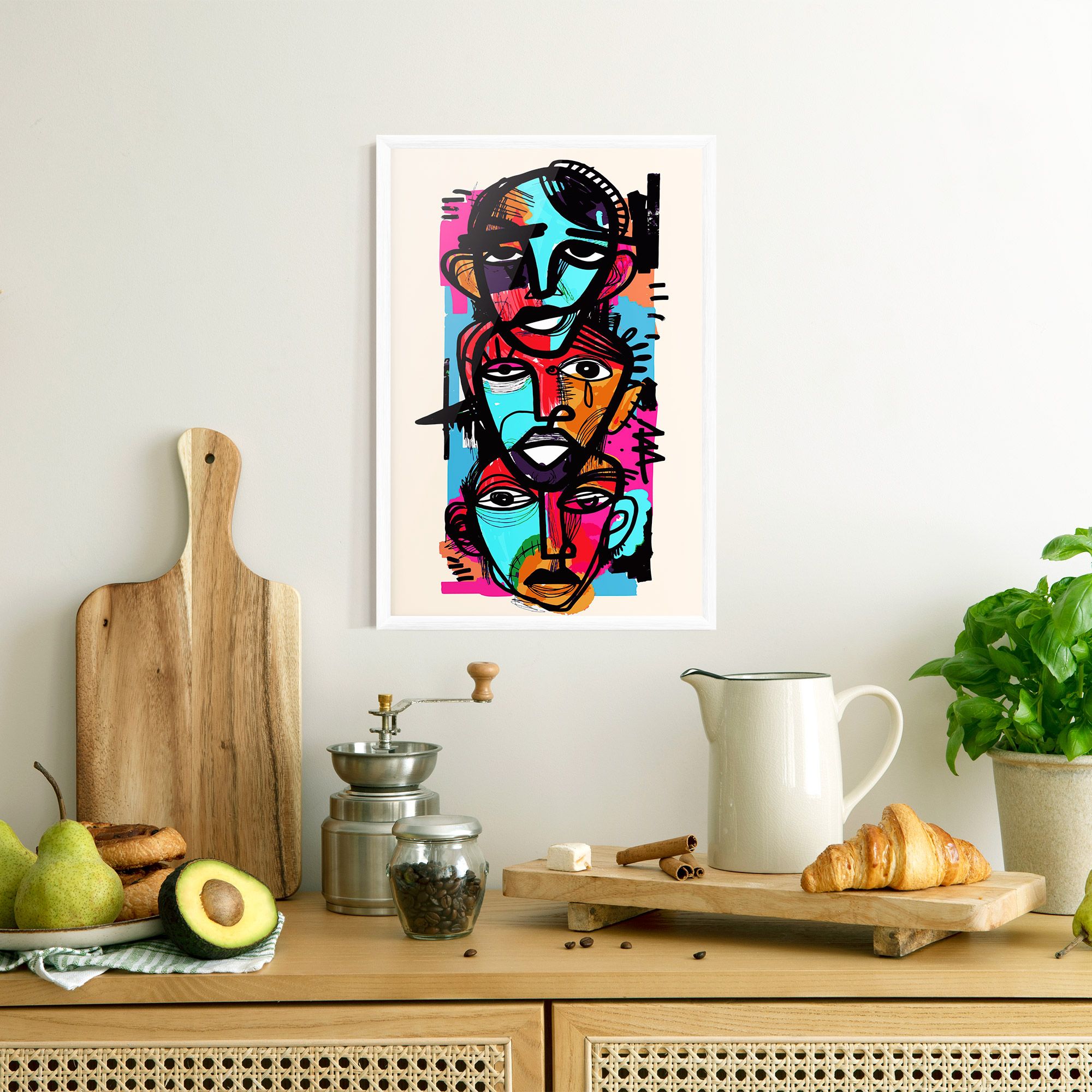 Blue Orange Faces mockup 8