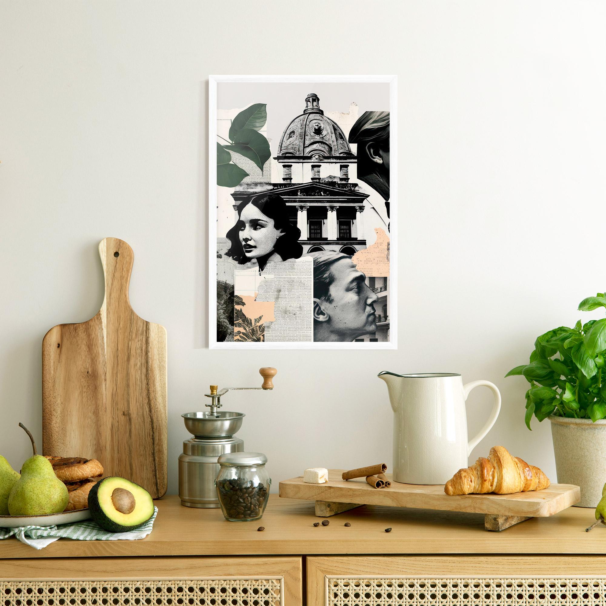 Gerahmte Poster Vintage Collage mockup 8