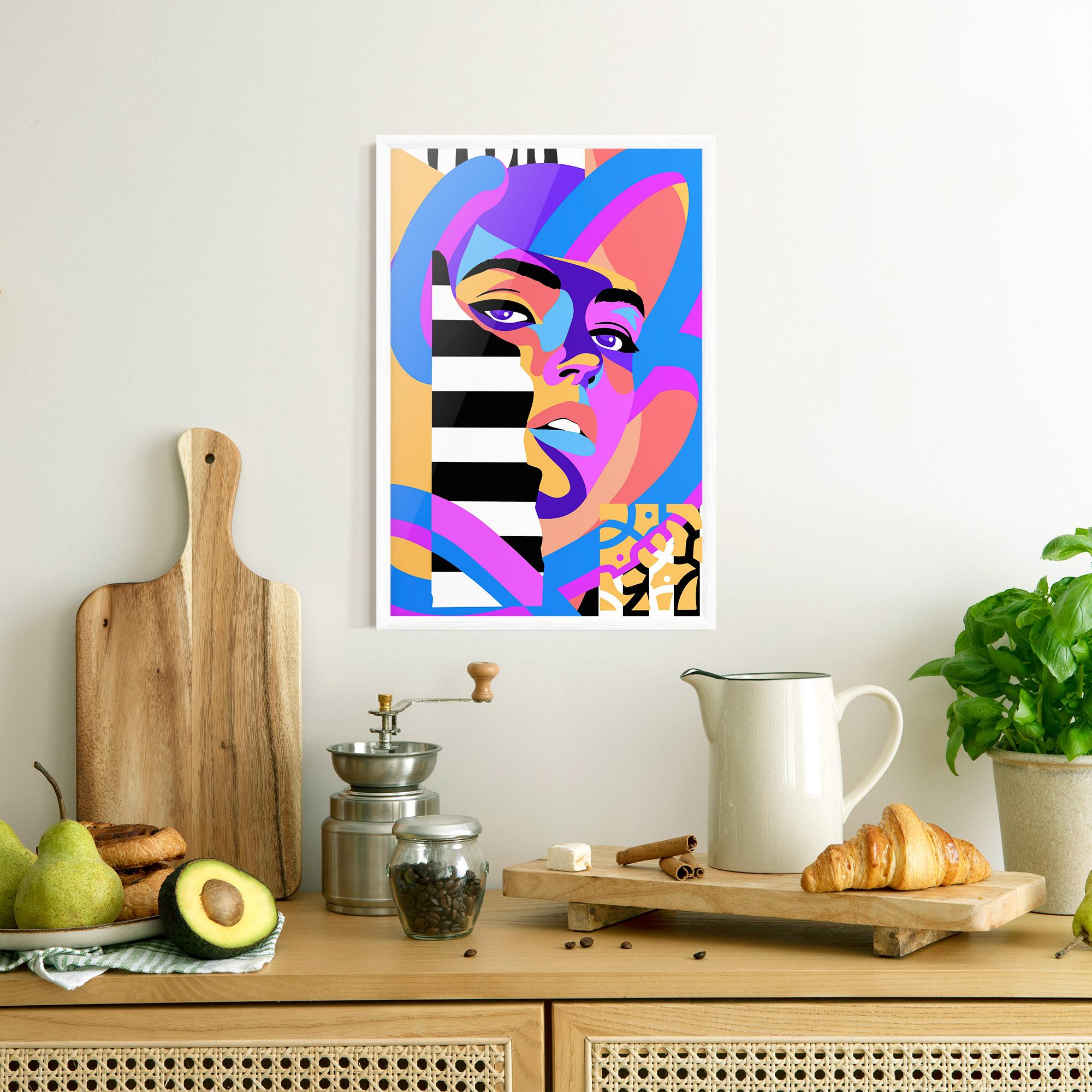 Gerahmte Poster Woman Art Face mockup 8