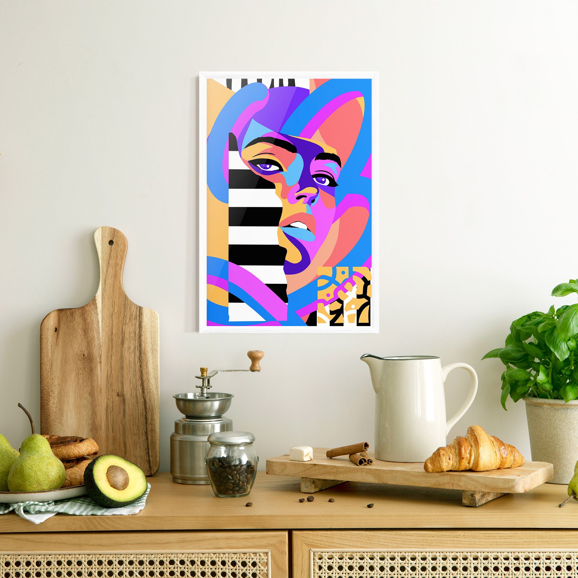 Woman Art Face mockup 8