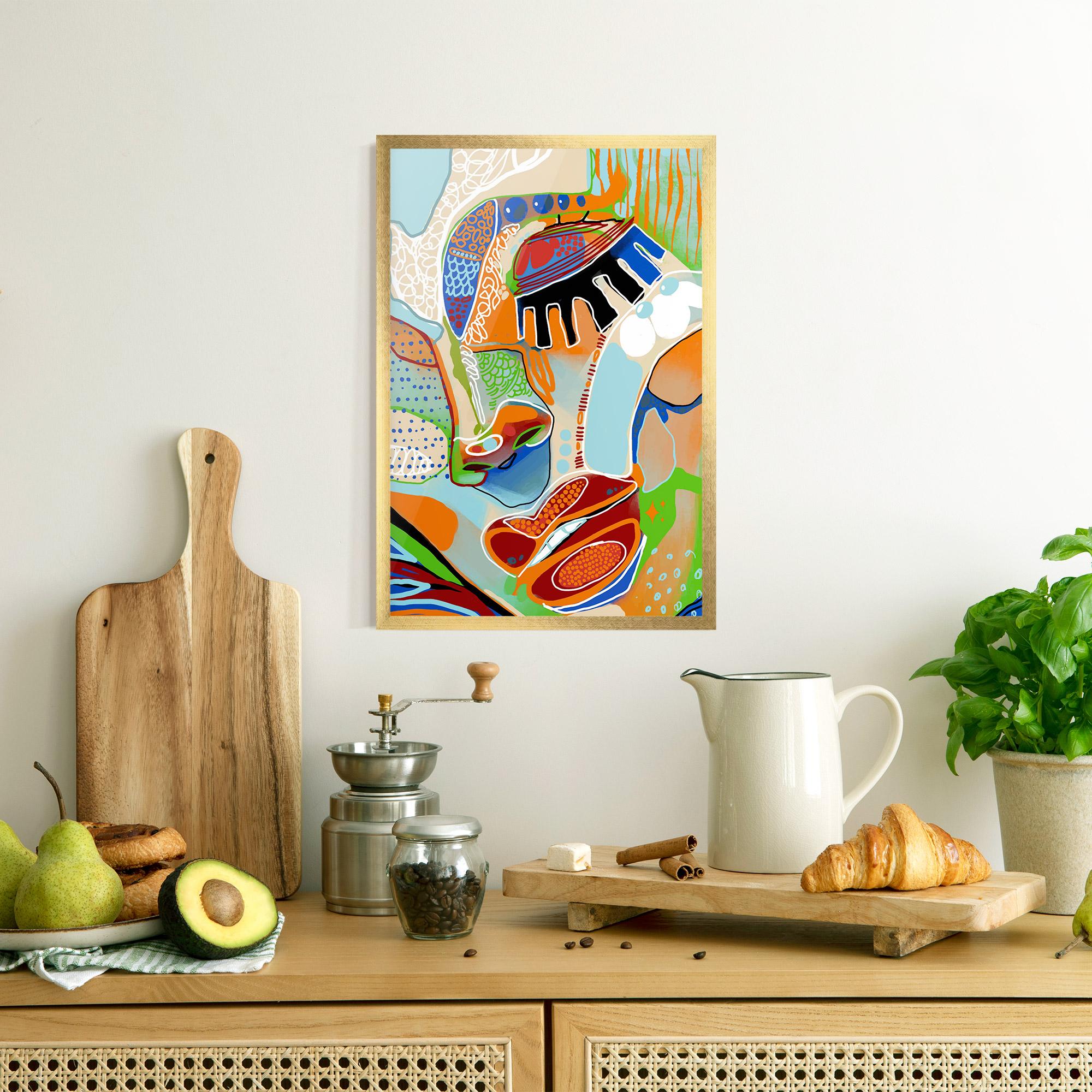 Gerahmte Poster Abstract Face Art mockup 8