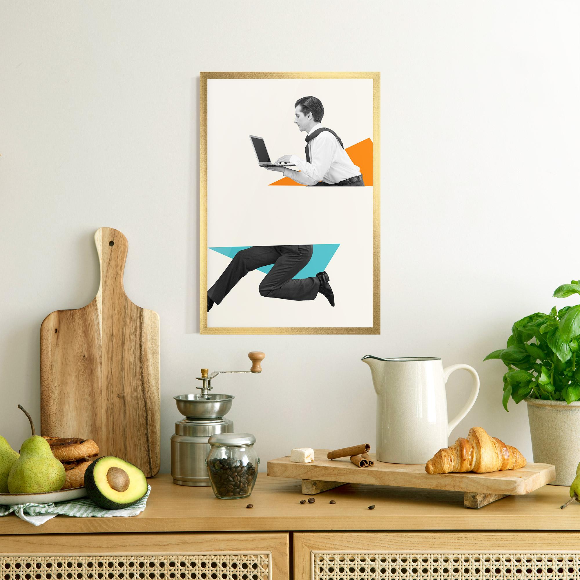 Gerahmte Poster Businessman Collage mockup 8