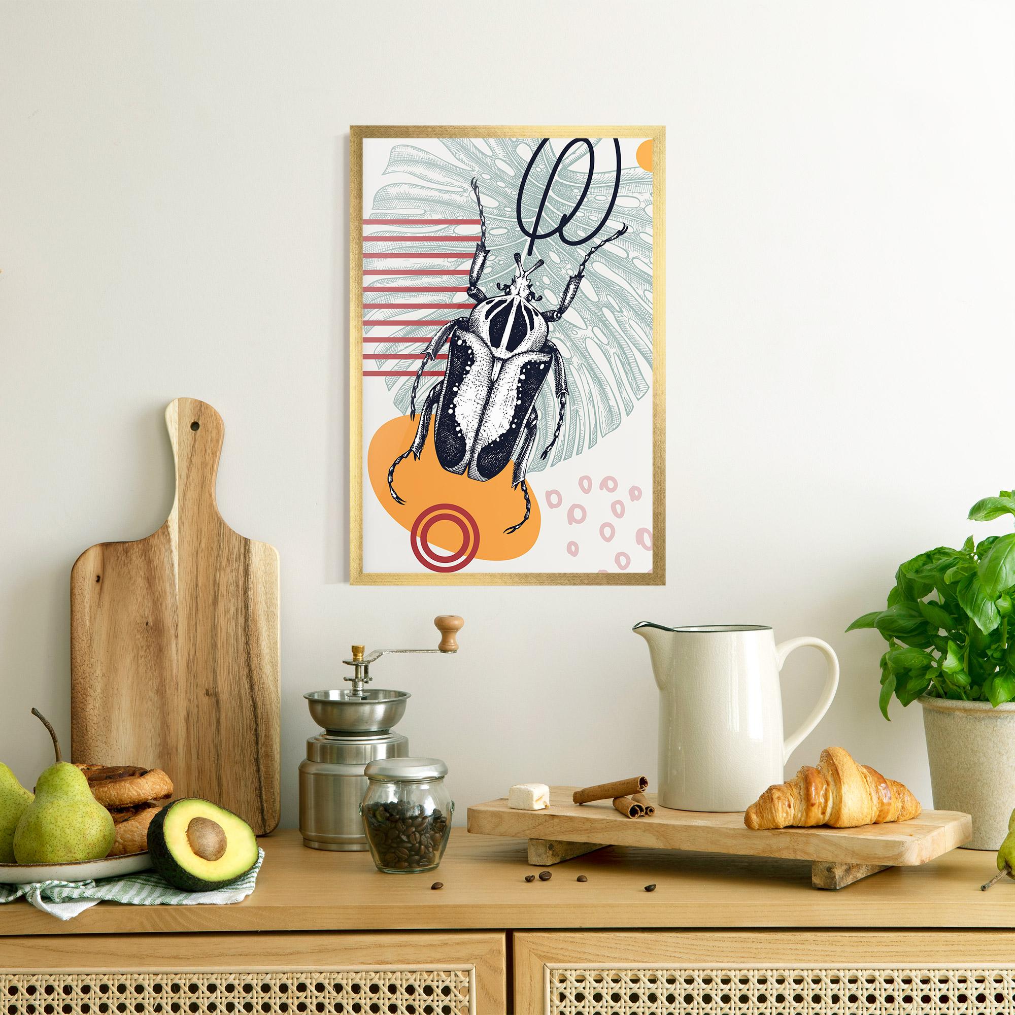 Gerahmte Poster Insects Art Collage mockup 8