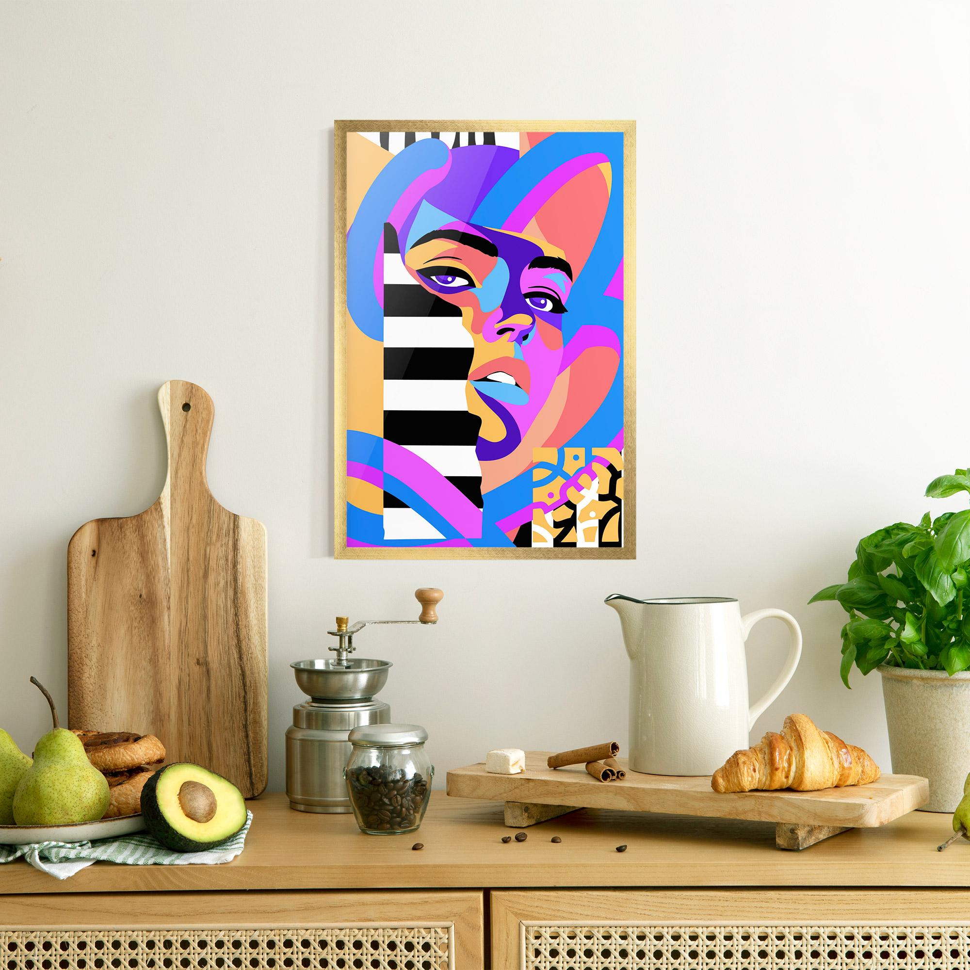 Gerahmte Poster Woman Art Face mockup 8