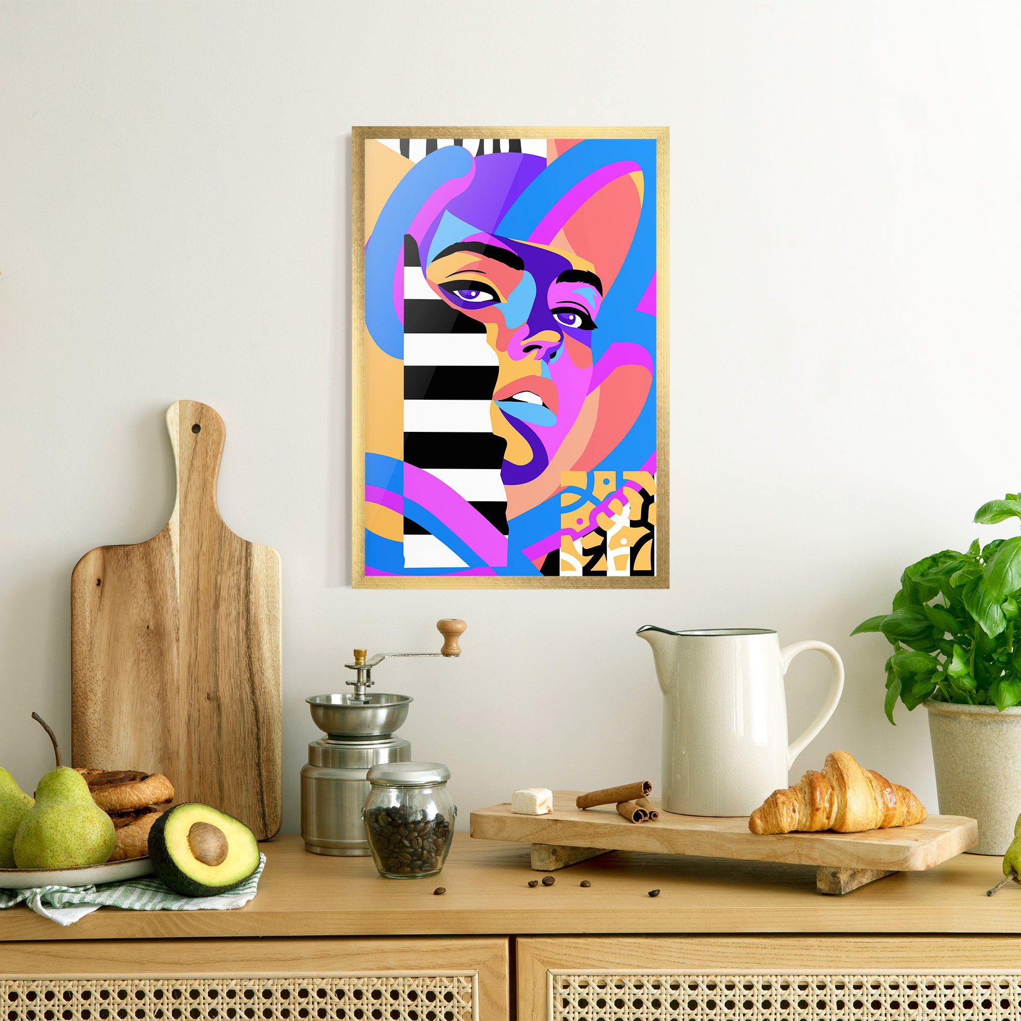 Woman Art Face mockup 8