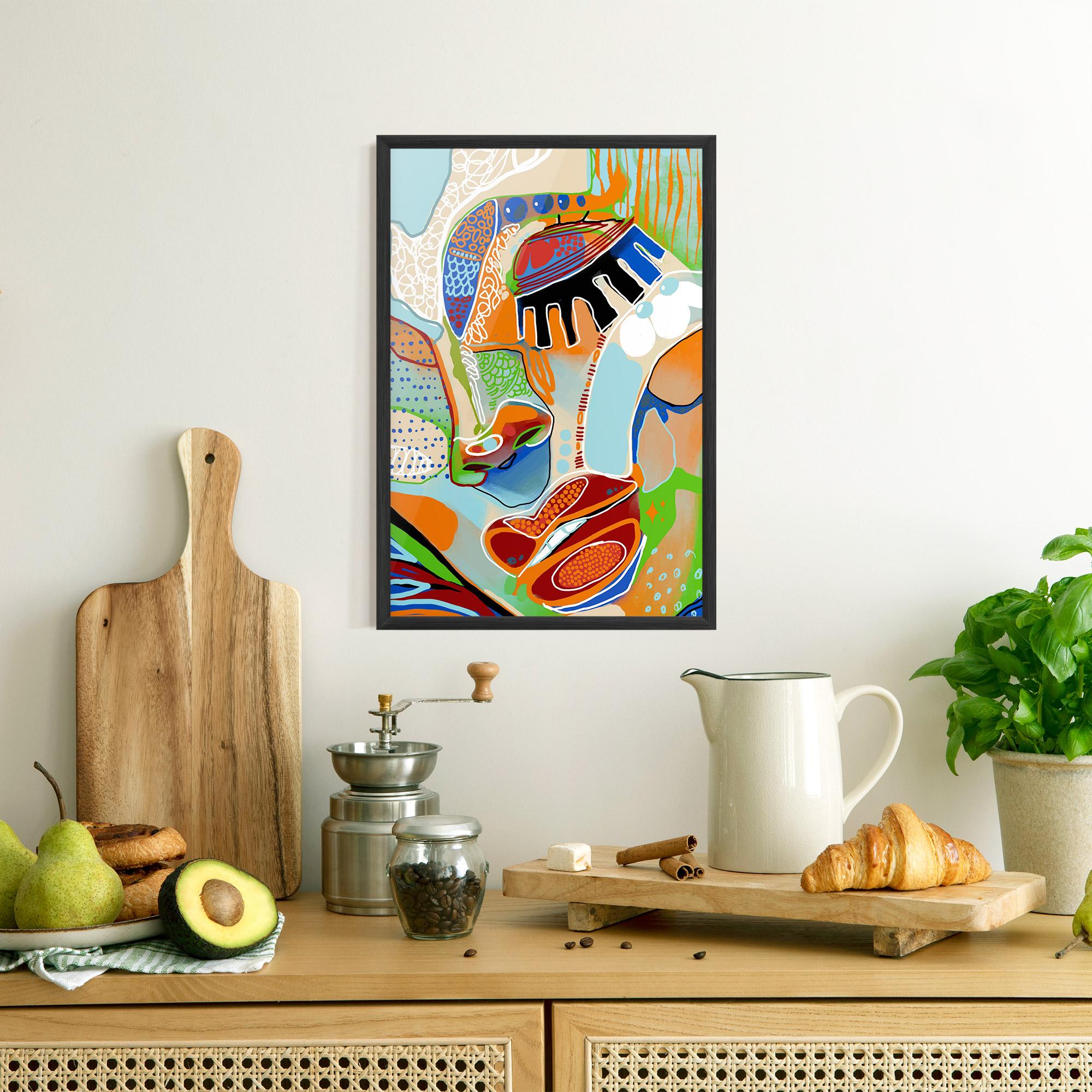 Gerahmte Poster Abstract Face Art mockup 8