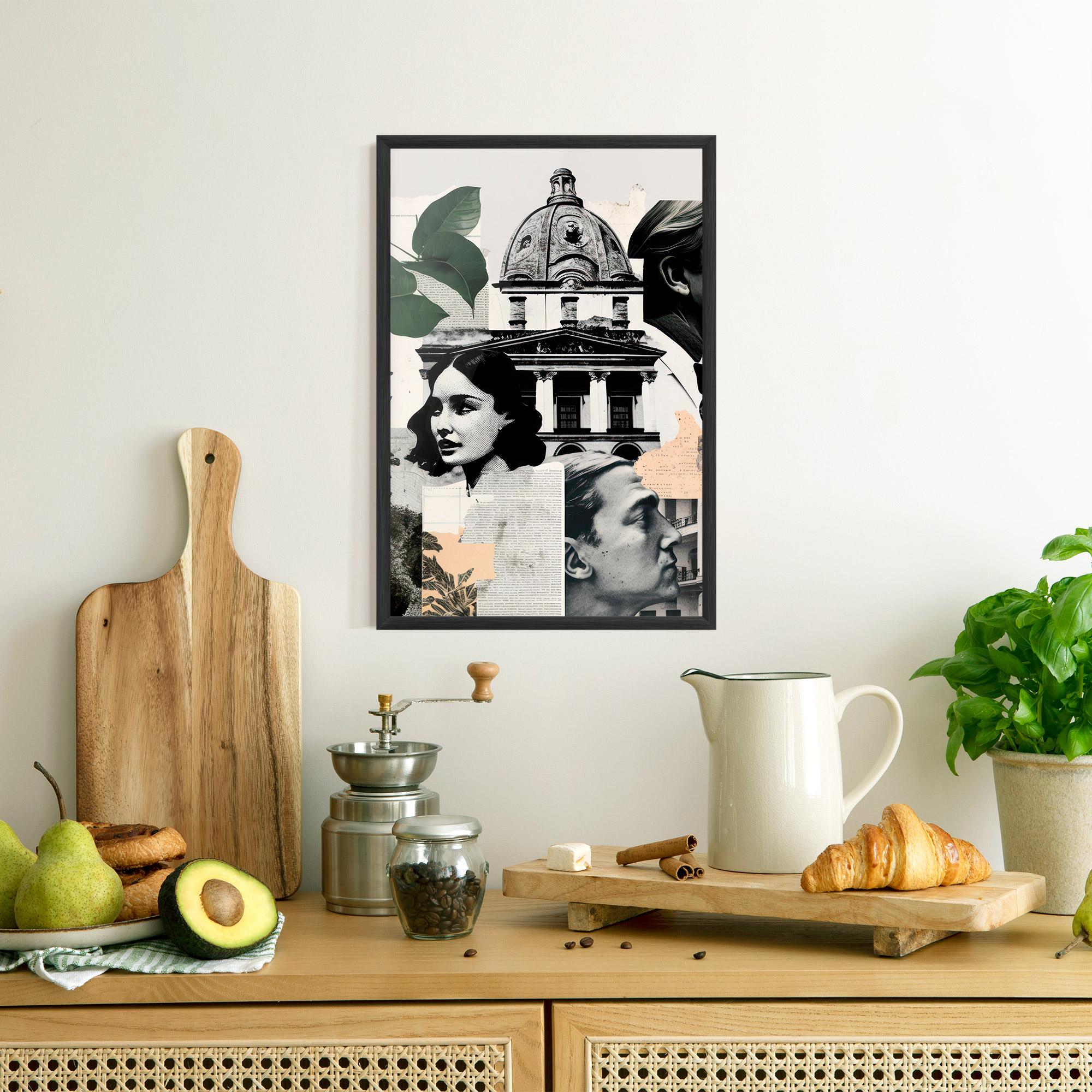 Gerahmte Poster Vintage Collage mockup 8