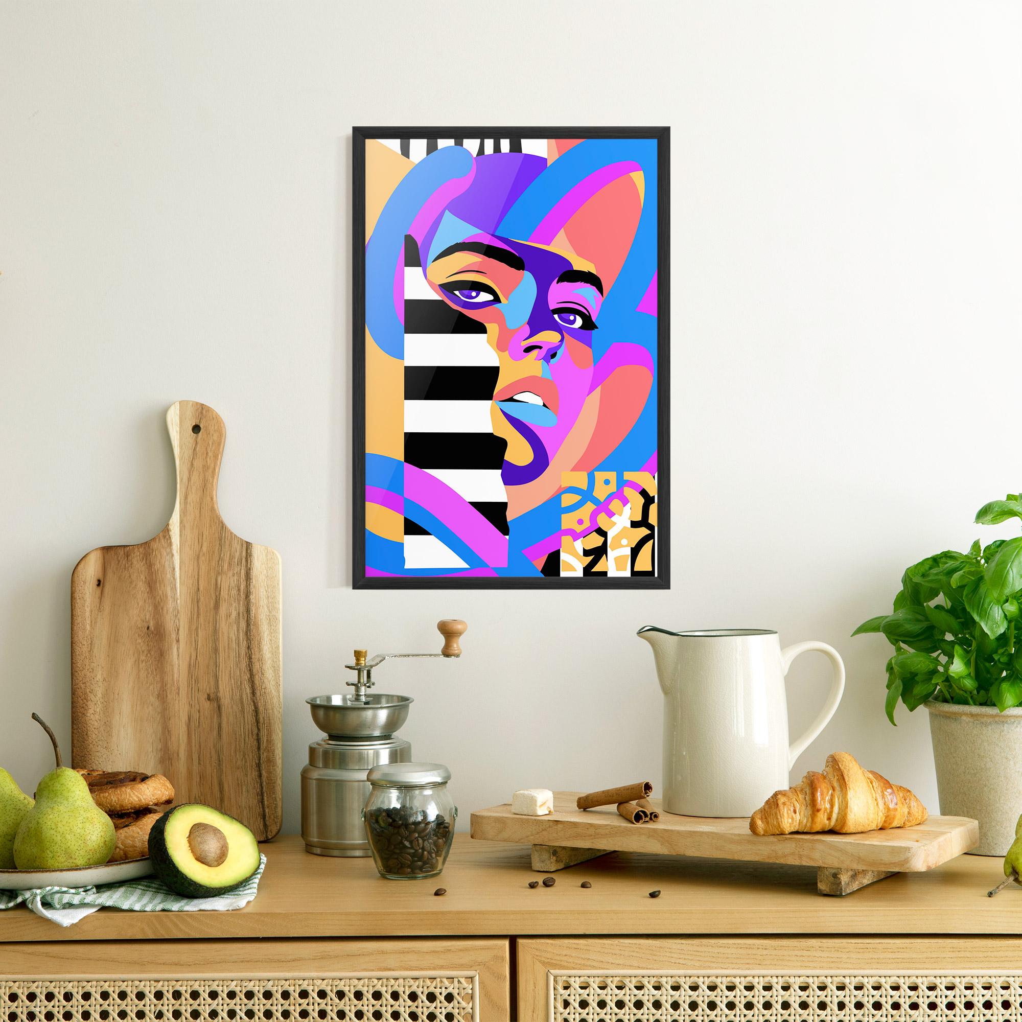 Gerahmte Poster Woman Art Face mockup 8