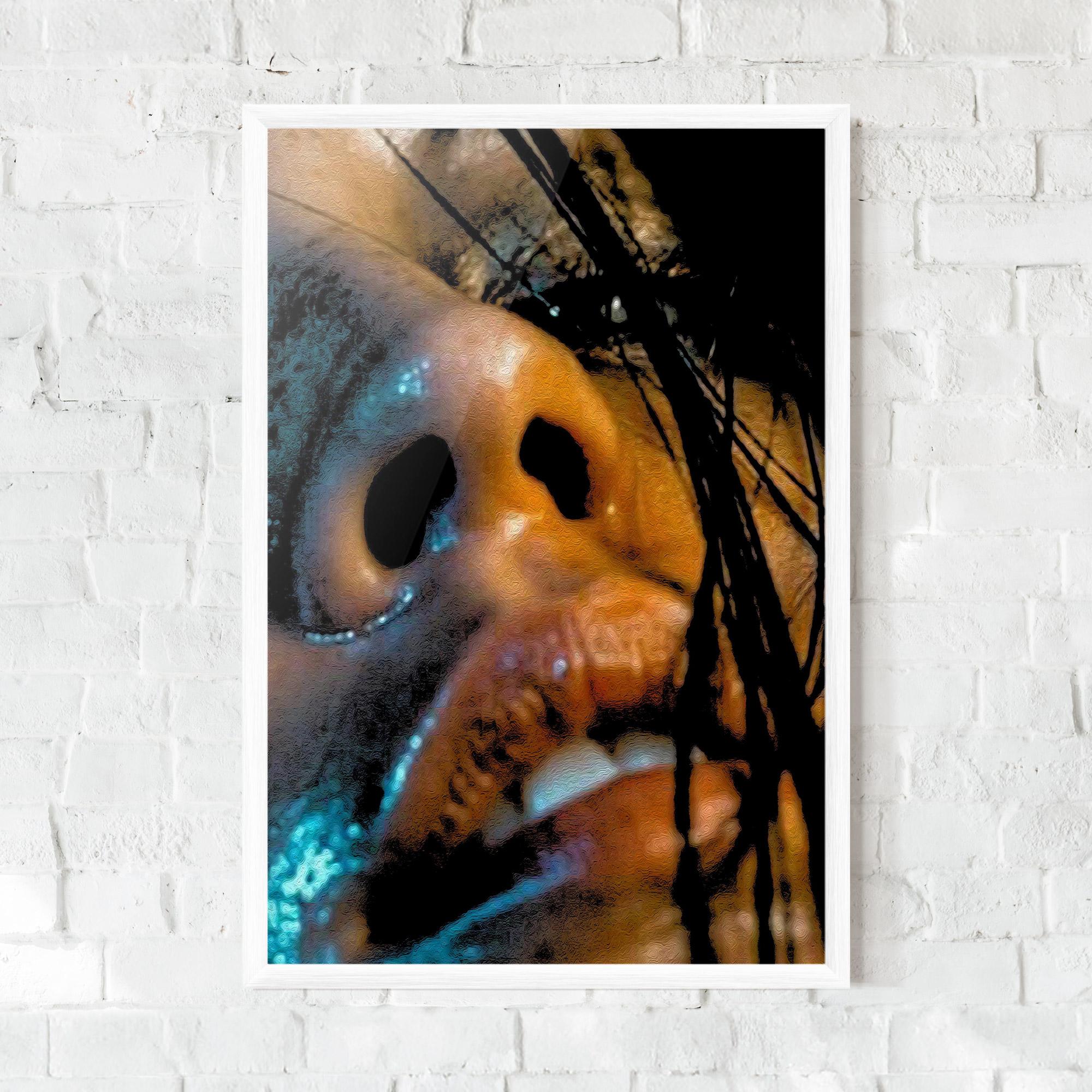 Gerahmte Poster Blue Light Face mockup 0