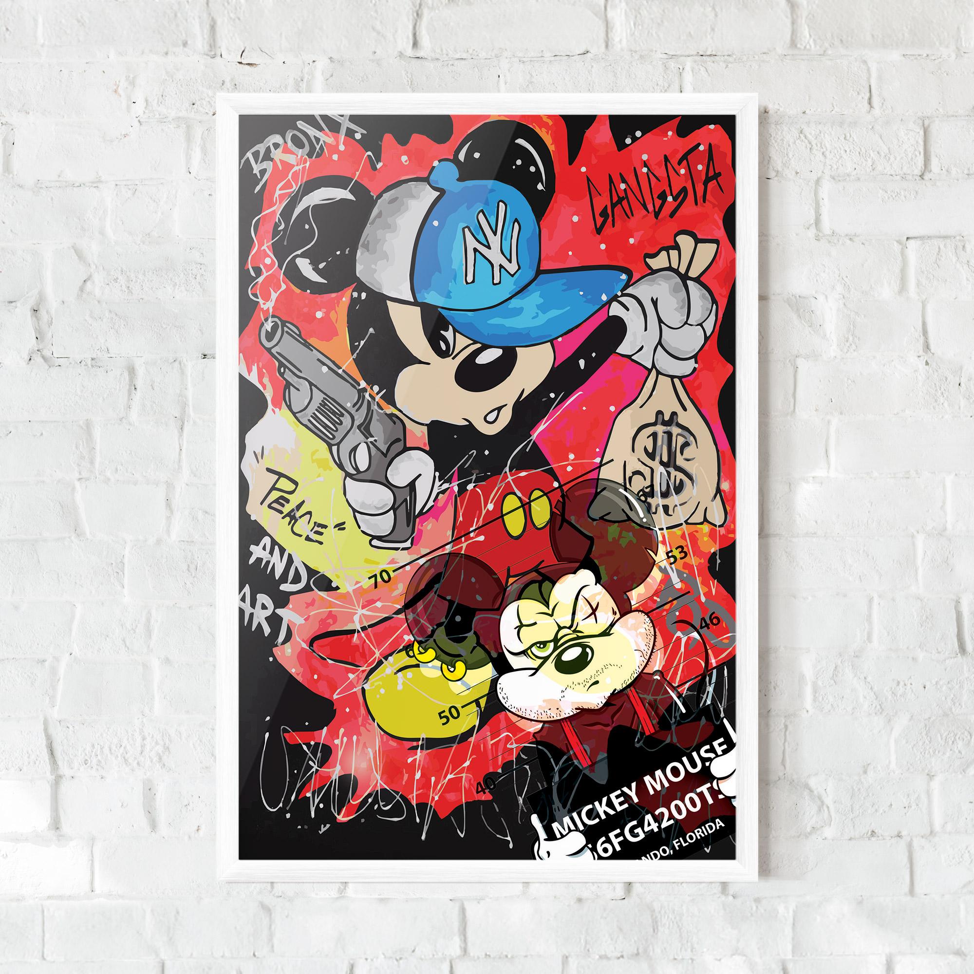 Gerahmte Poster Gangsta Mickey mockup 0