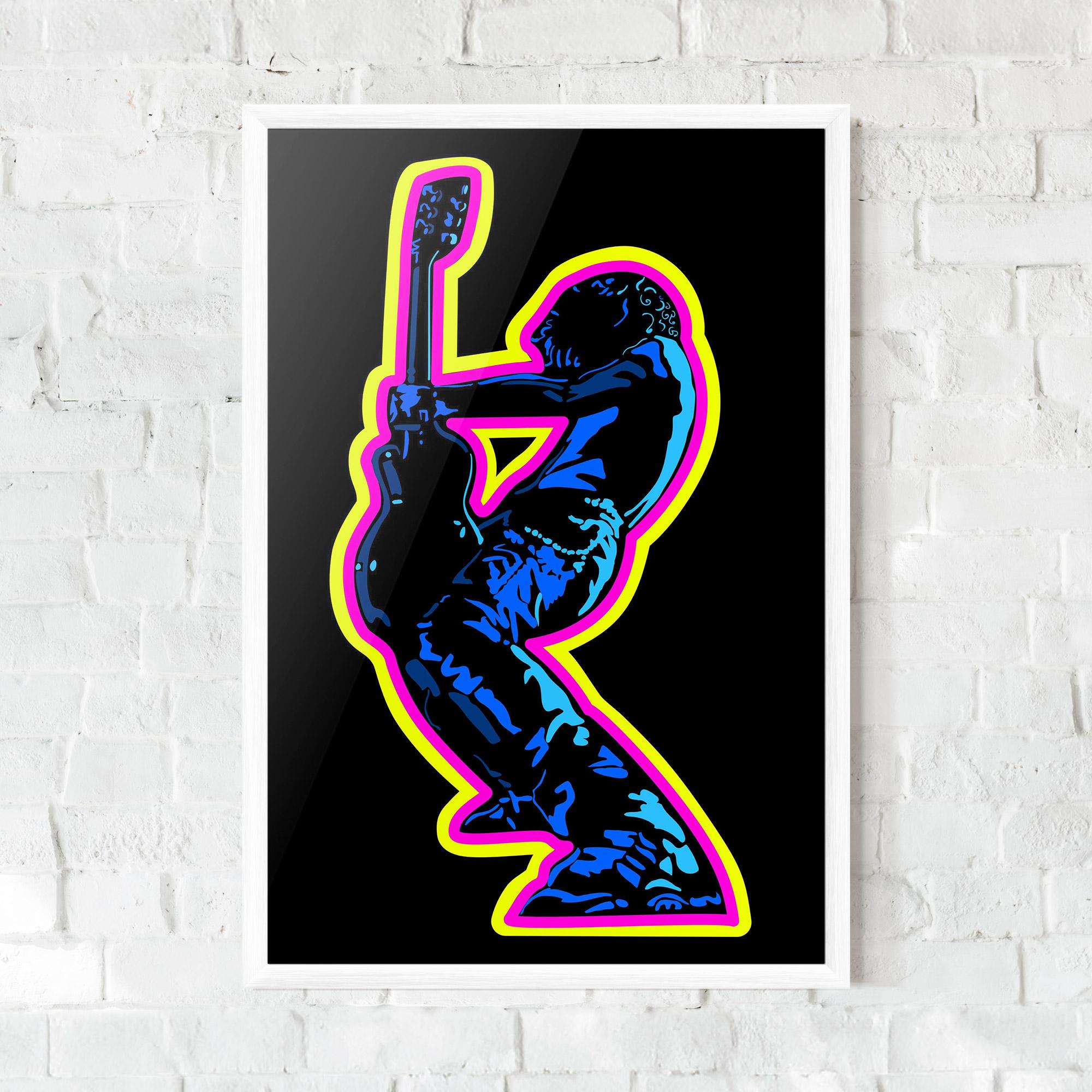 Gerahmte Poster Guitarist Art mockup 0