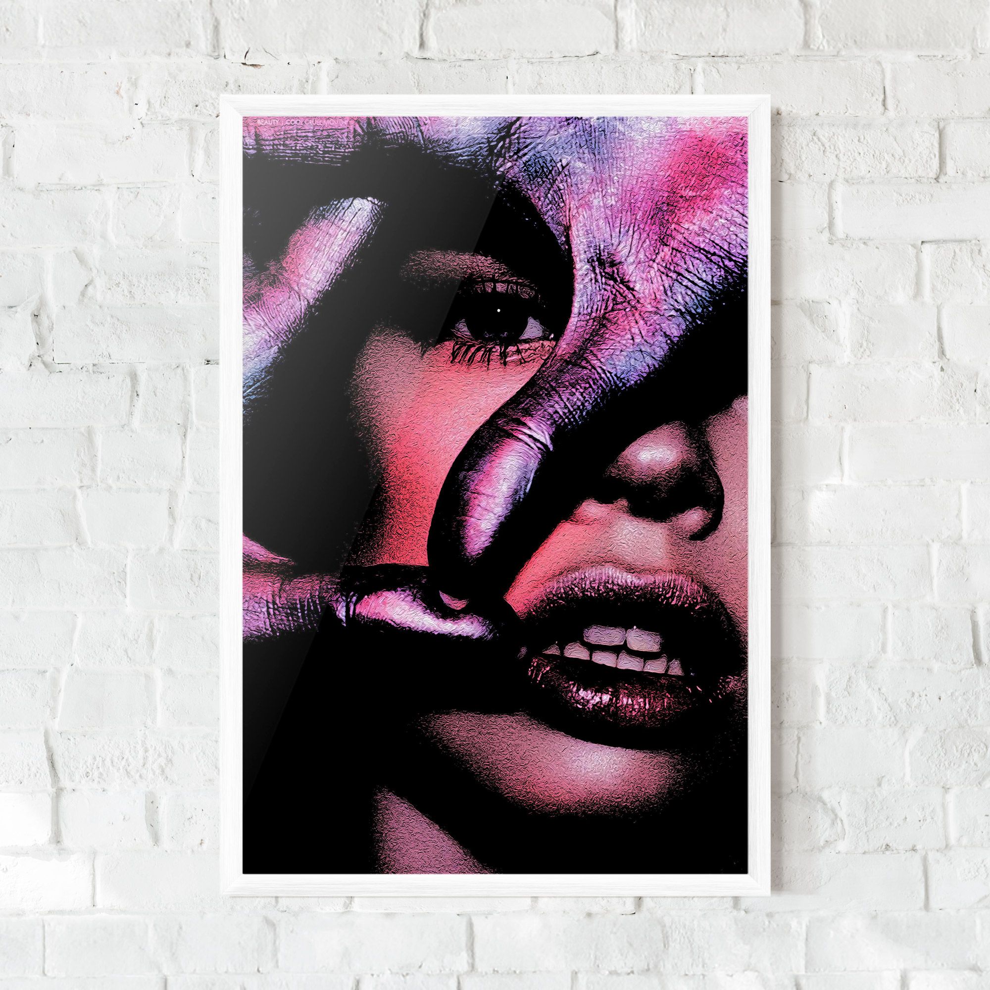 Purple Glitter Hand mockup 0