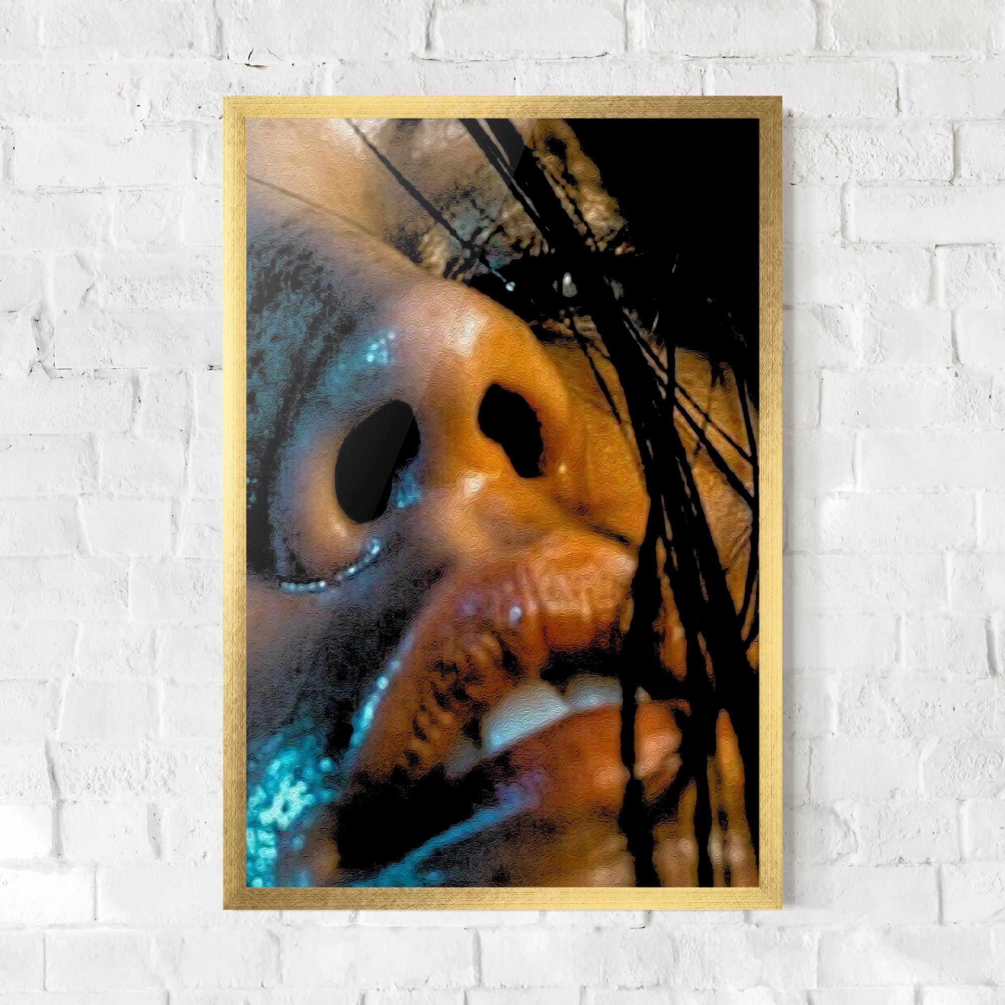 Gerahmte Poster Blue Light Face mockup 0