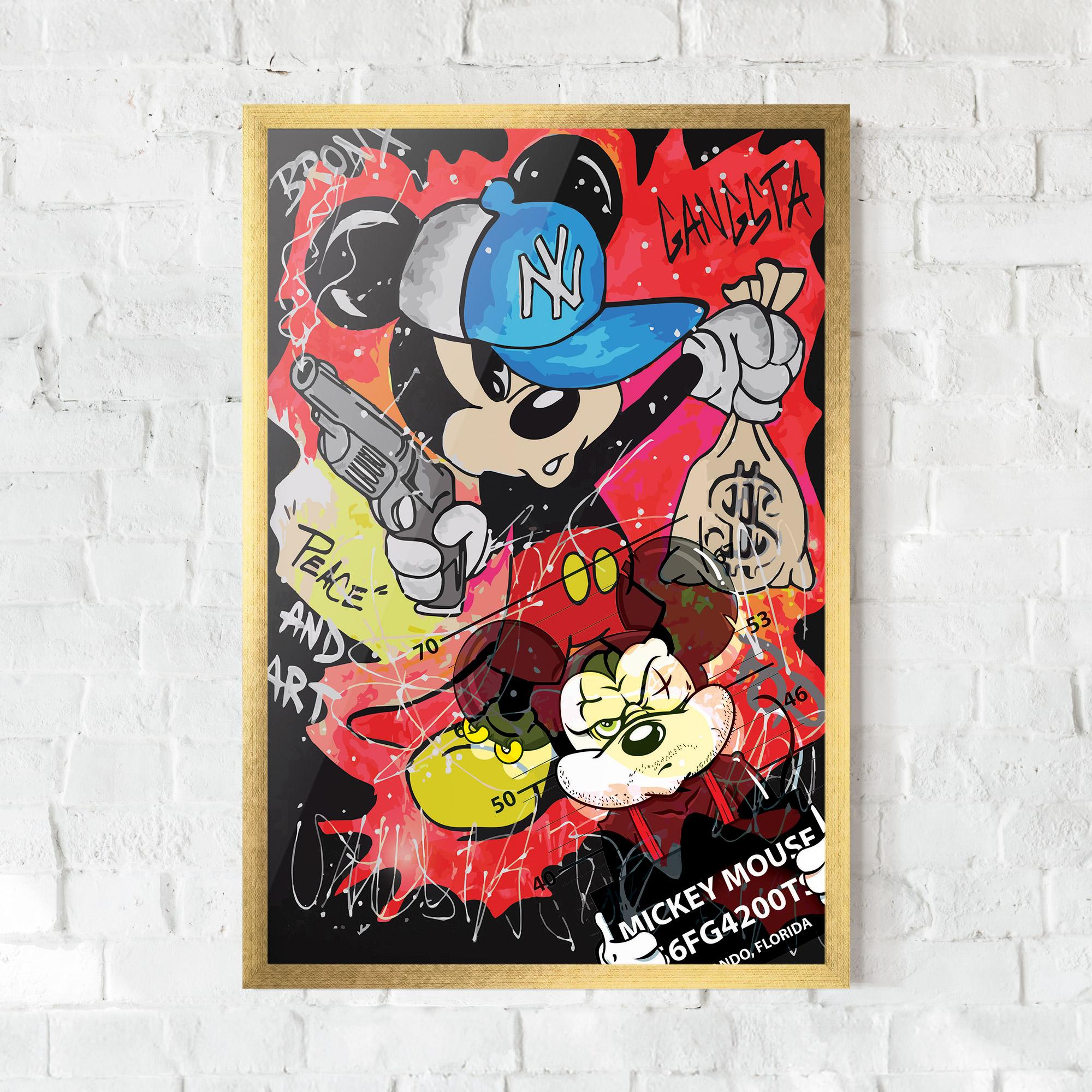 Gerahmte Poster Gangsta Mickey mockup 0