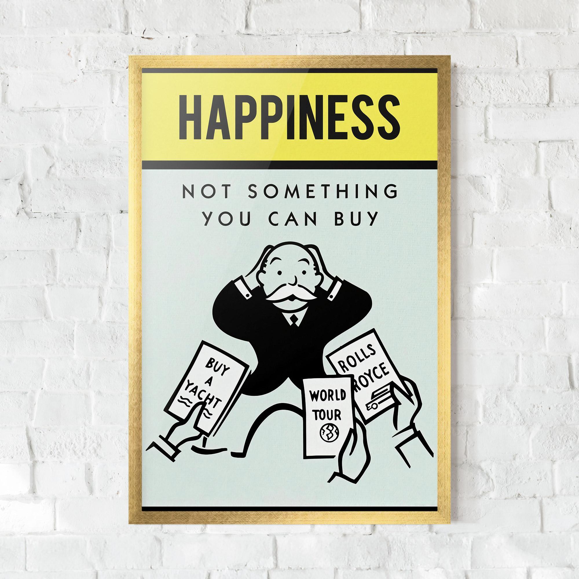 Gerahmte Poster Happines mockup 0