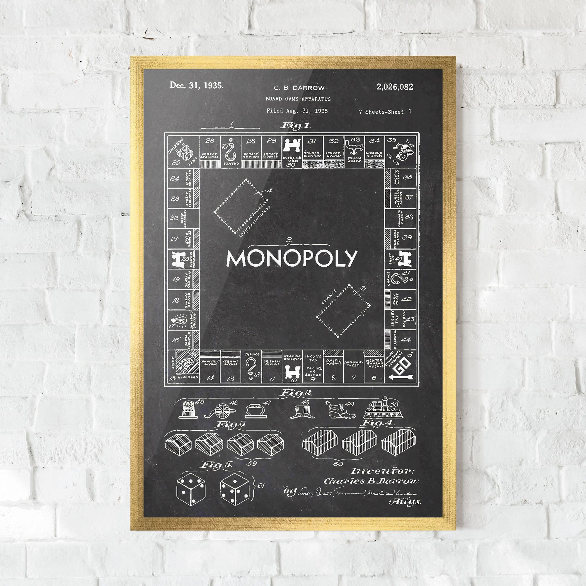 Gerahmte Poster Monopoly Board mockup 0