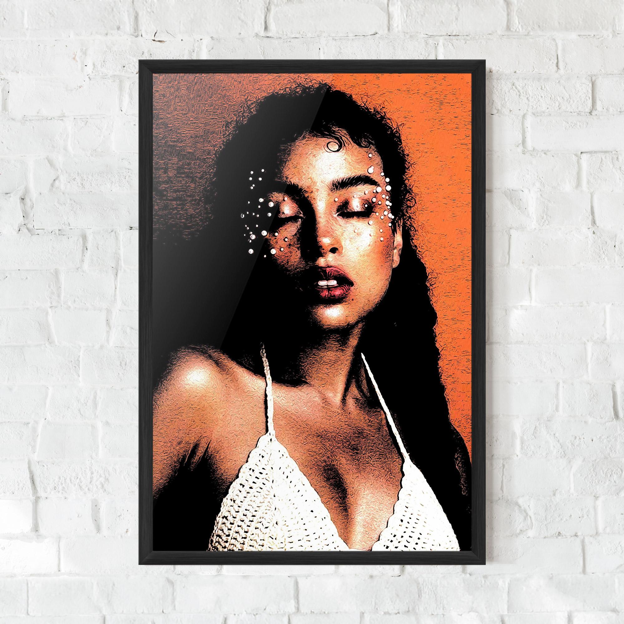 Gerahmte Poster Black Pearls Lady mockup 0