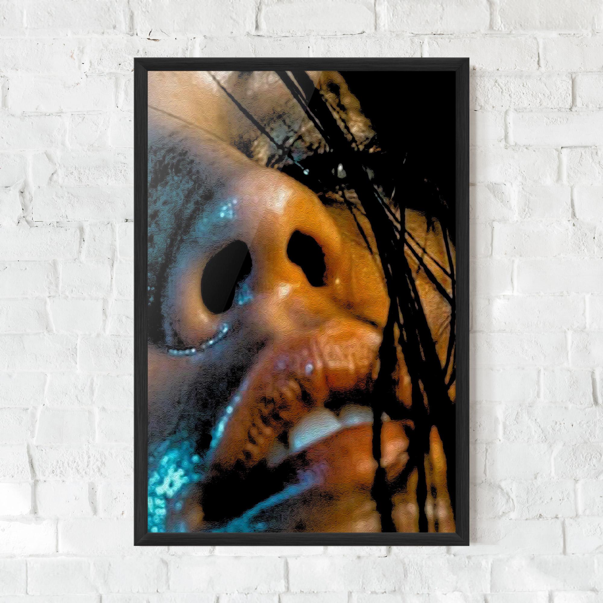 Gerahmte Poster Blue Light Face mockup 0