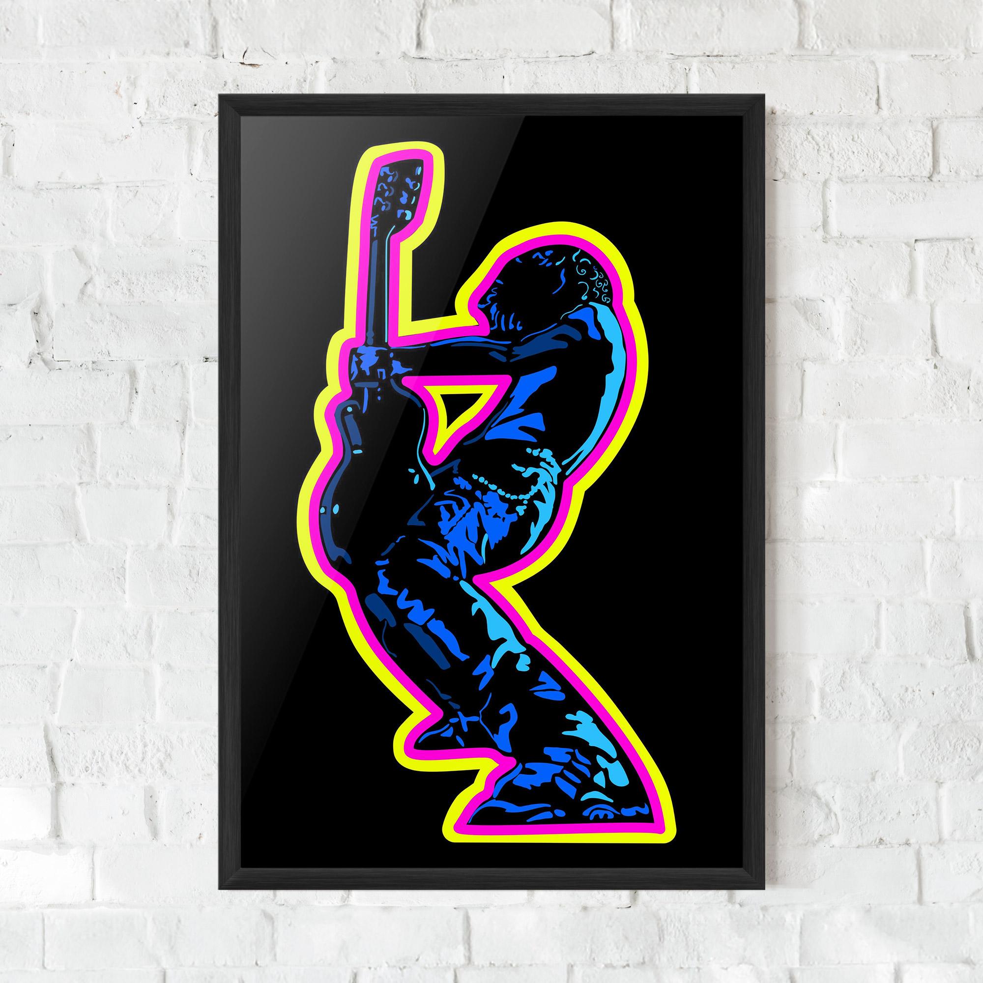 Gerahmte Poster Guitarist Art mockup 0