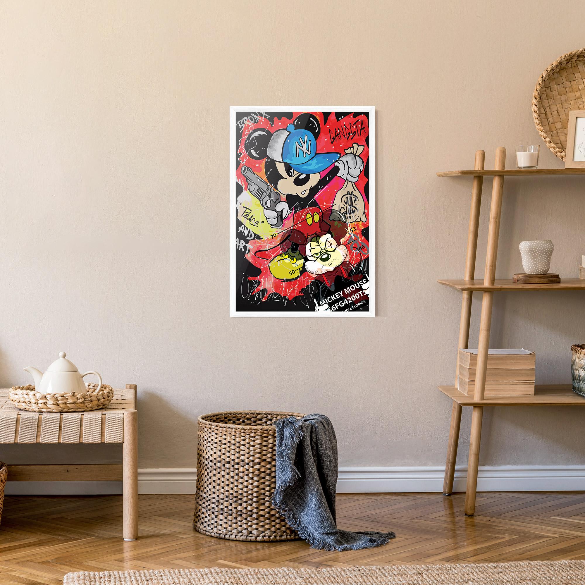 Gerahmte Poster Gangsta Mickey mockup 9