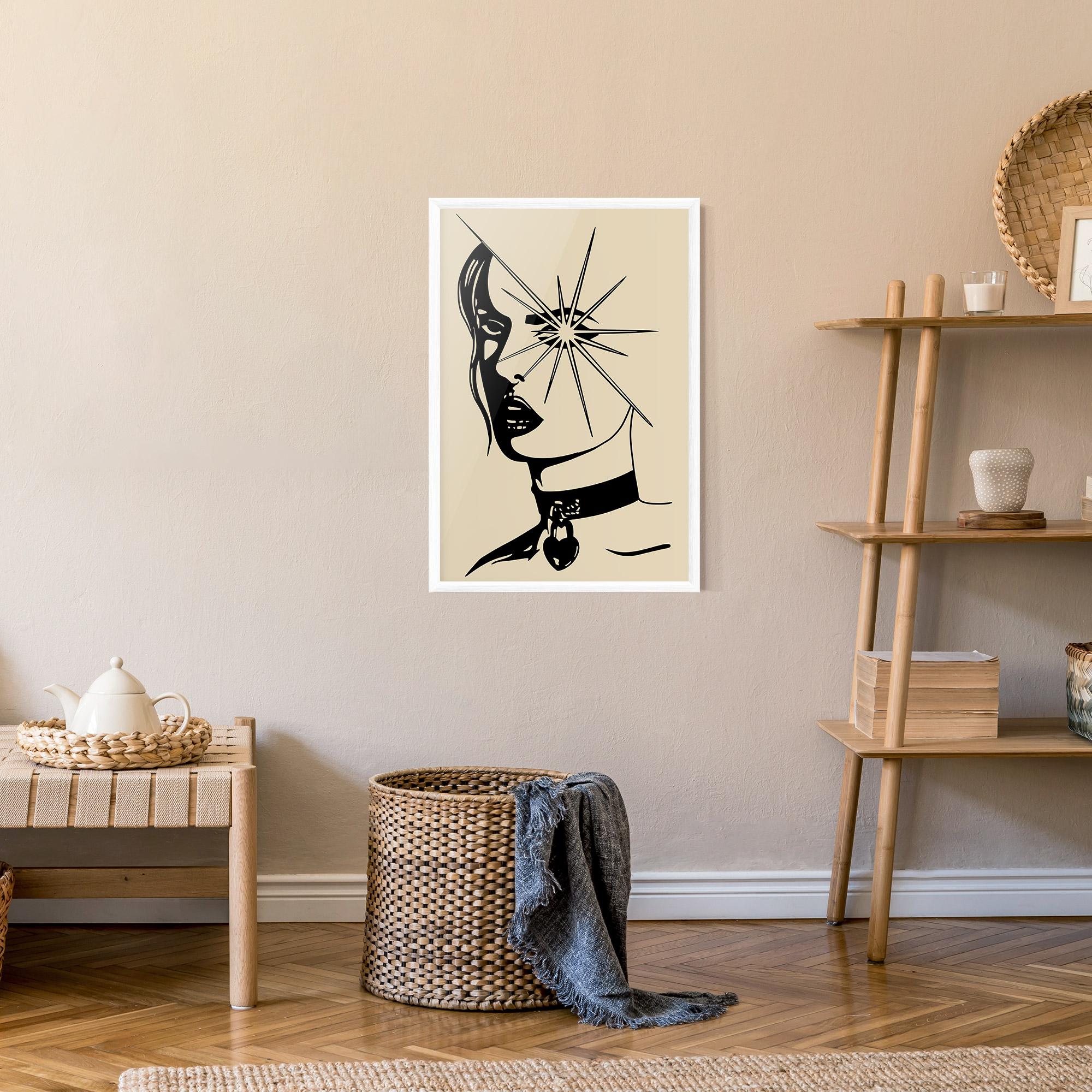 Gerahmte Poster Woman Vision Star mockup 9