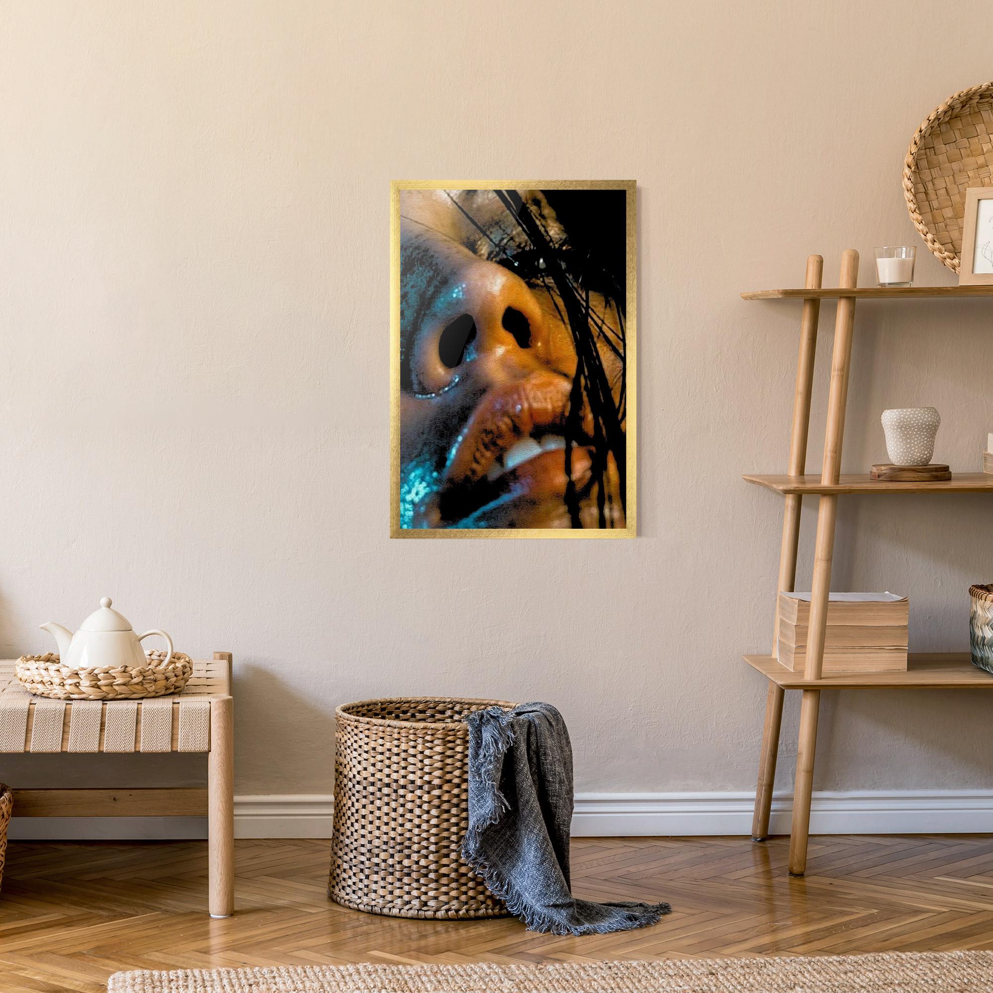 Gerahmte Poster Blue Light Face mockup 9