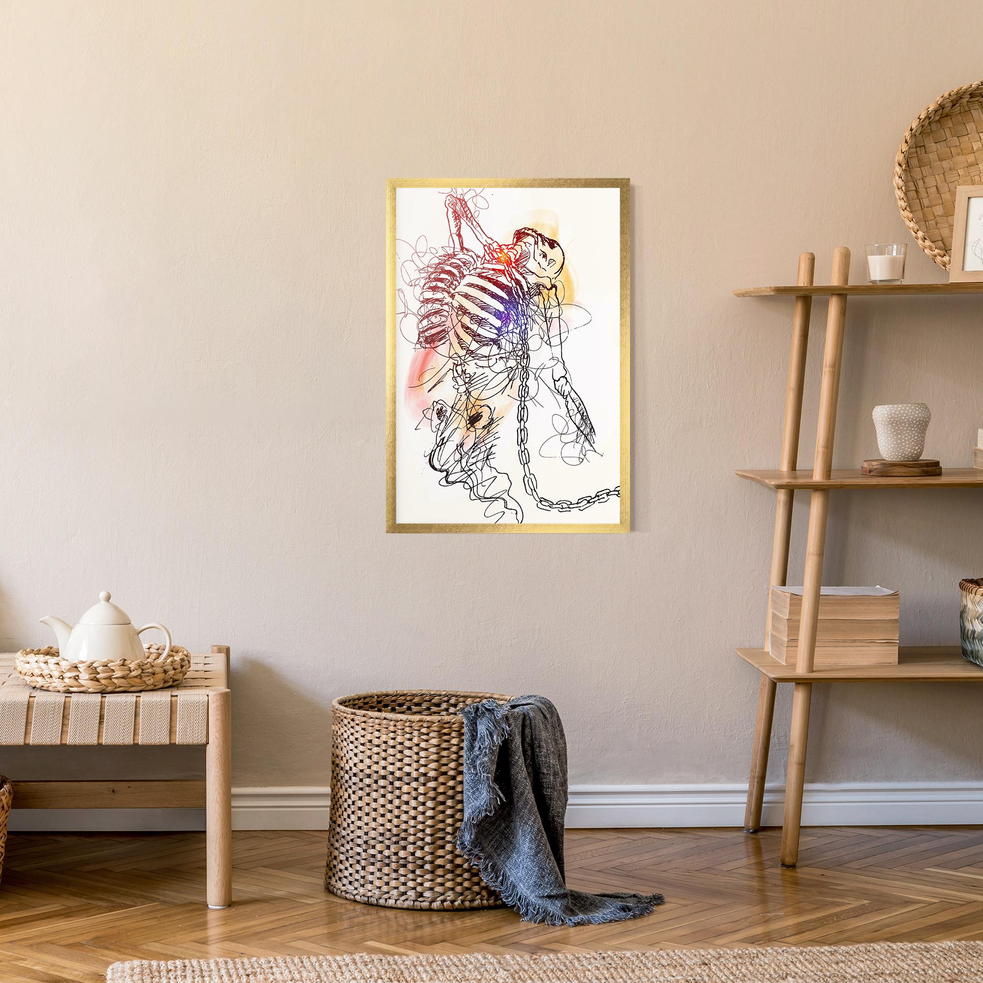 Gerahmte Poster Chain Skeleton mockup 9