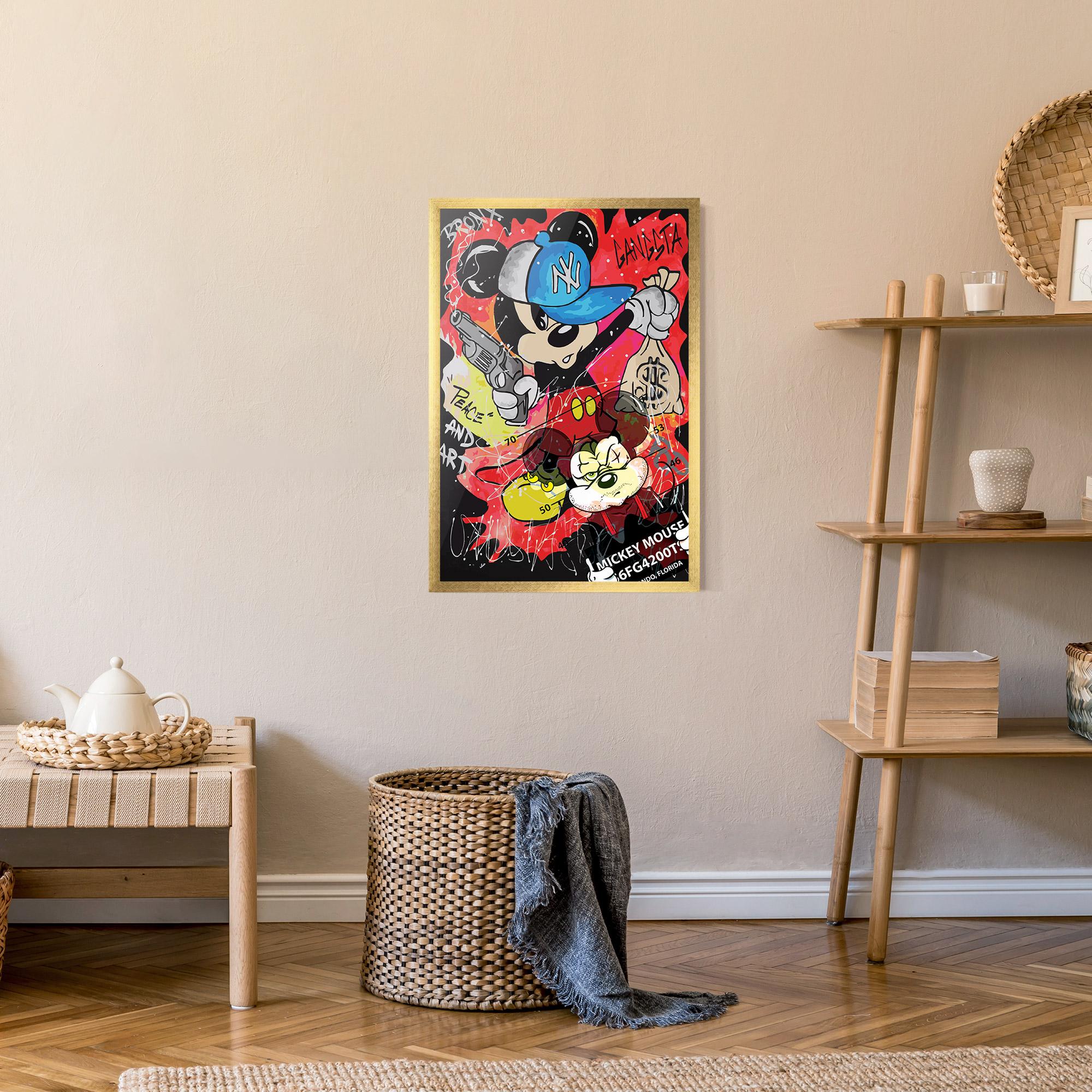 Gerahmte Poster Gangsta Mickey mockup 9