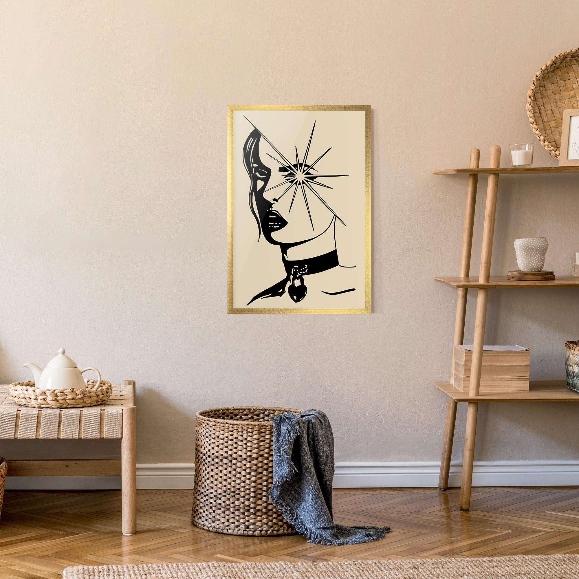 Gerahmte Poster Woman Vision Star mockup 9