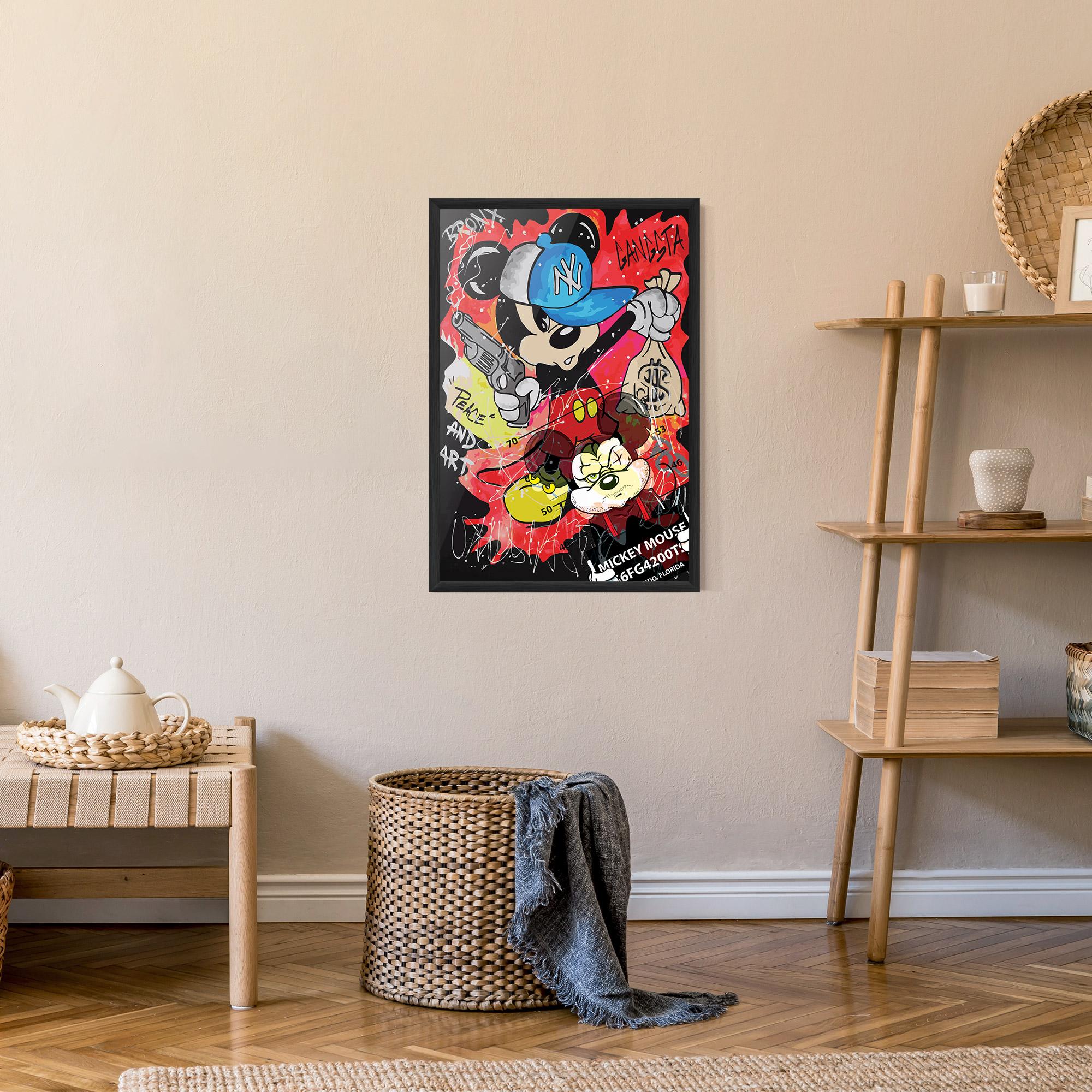 Gerahmte Poster Gangsta Mickey mockup 9