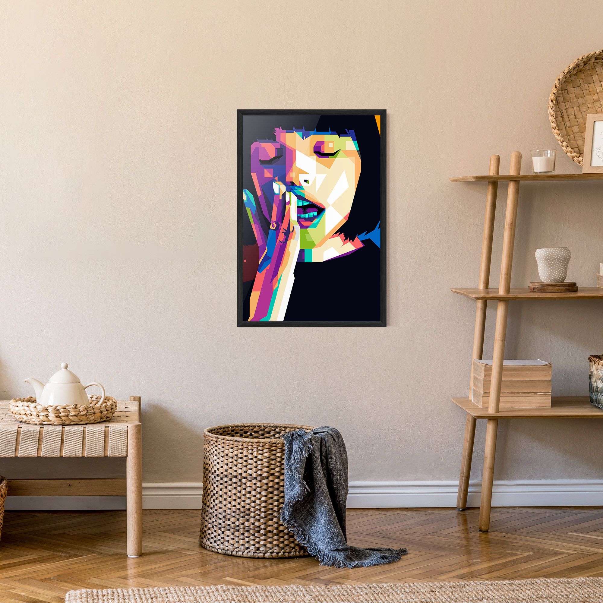 Polygonal Pretty Girl mockup 9