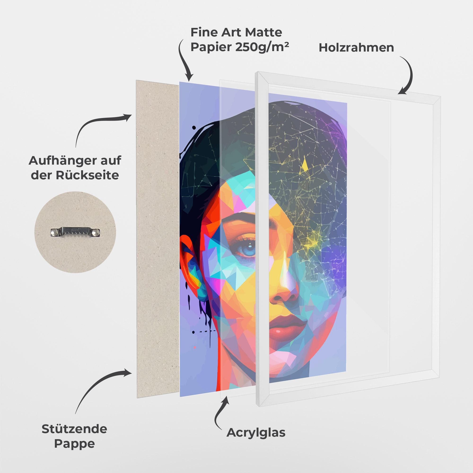 Gerahmte Poster Internet Hyperrealism mockup 1