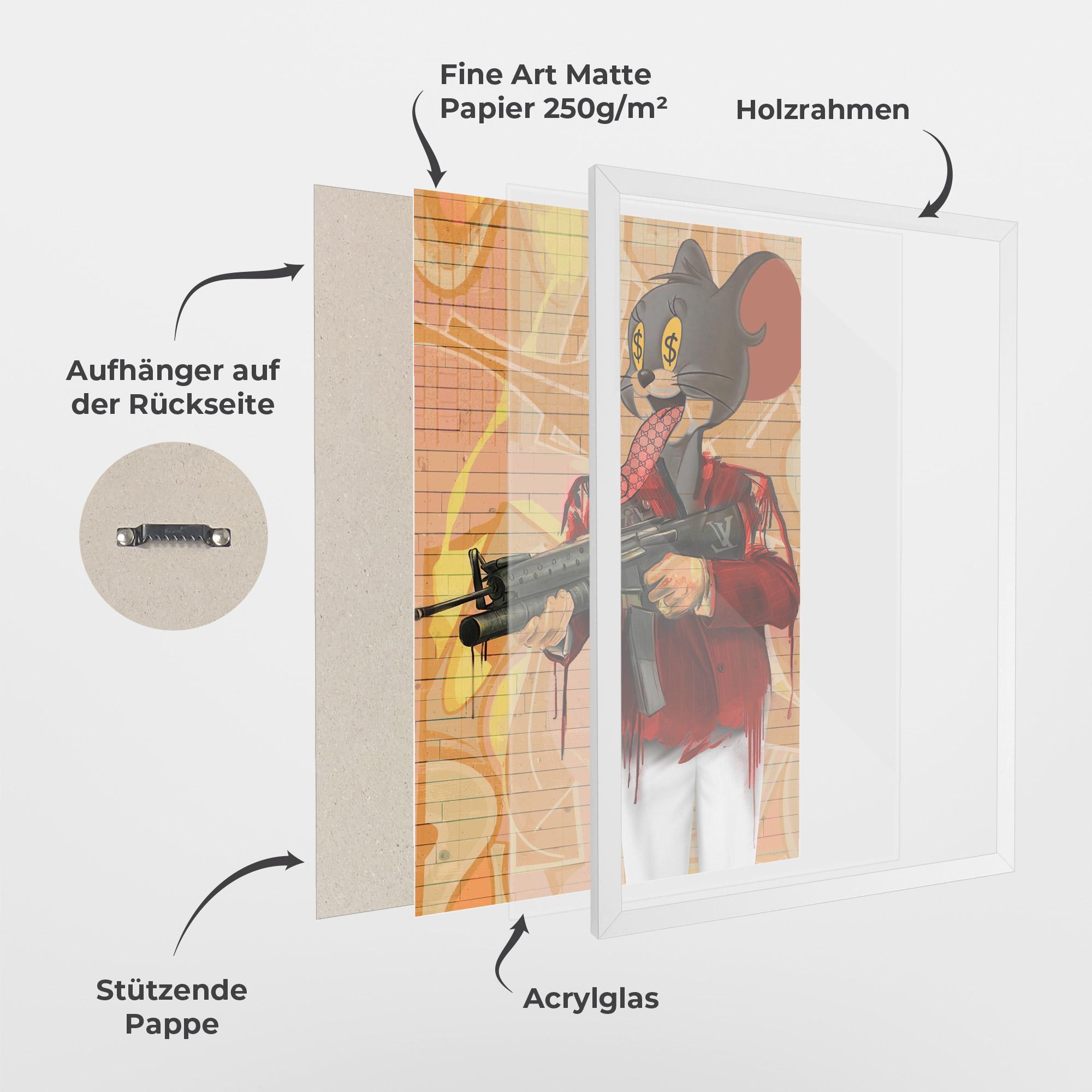 Gerahmte Poster Jerry mockup 1