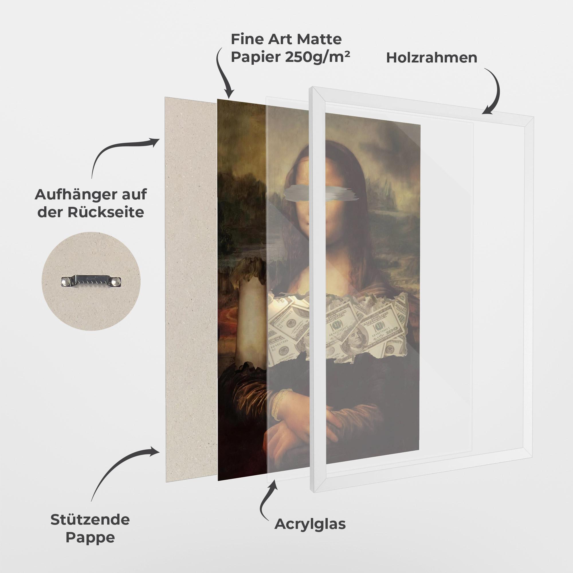 Gerahmte Poster Money Lisa mockup 1