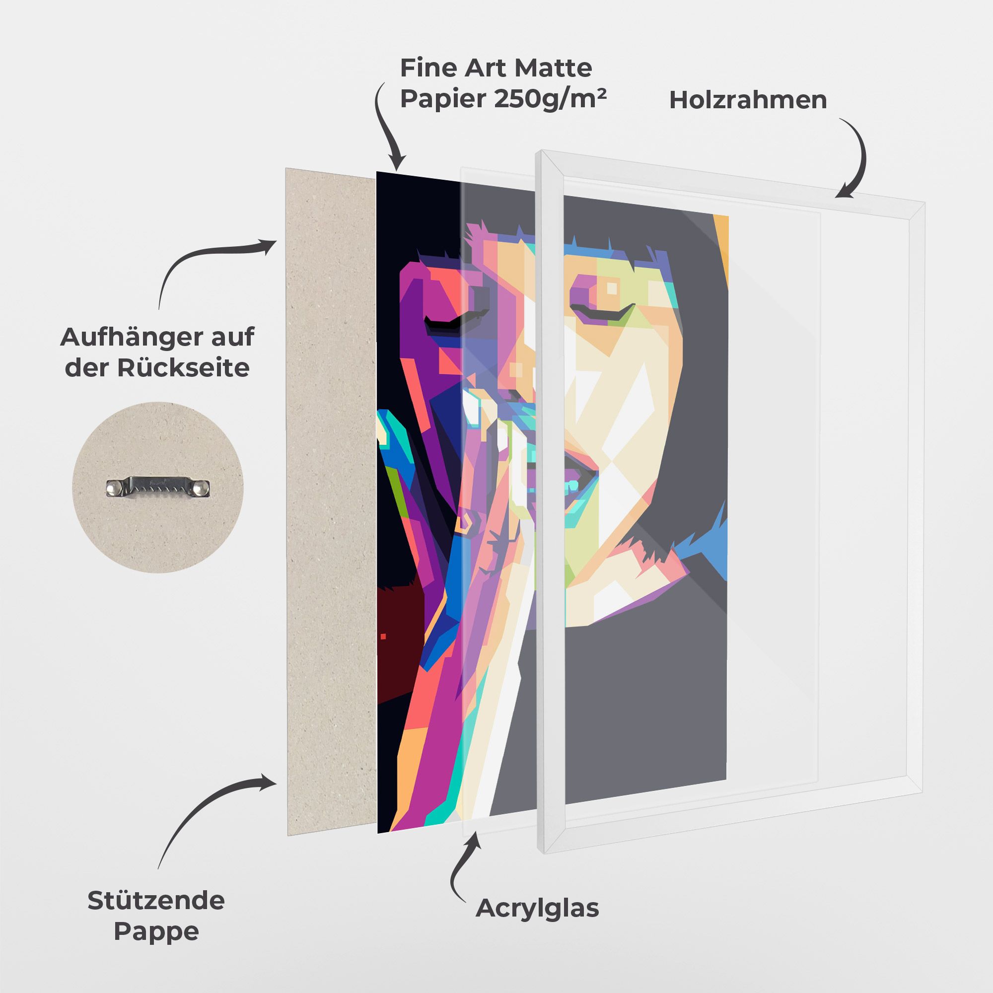 Polygonal Pretty Girl mockup 1