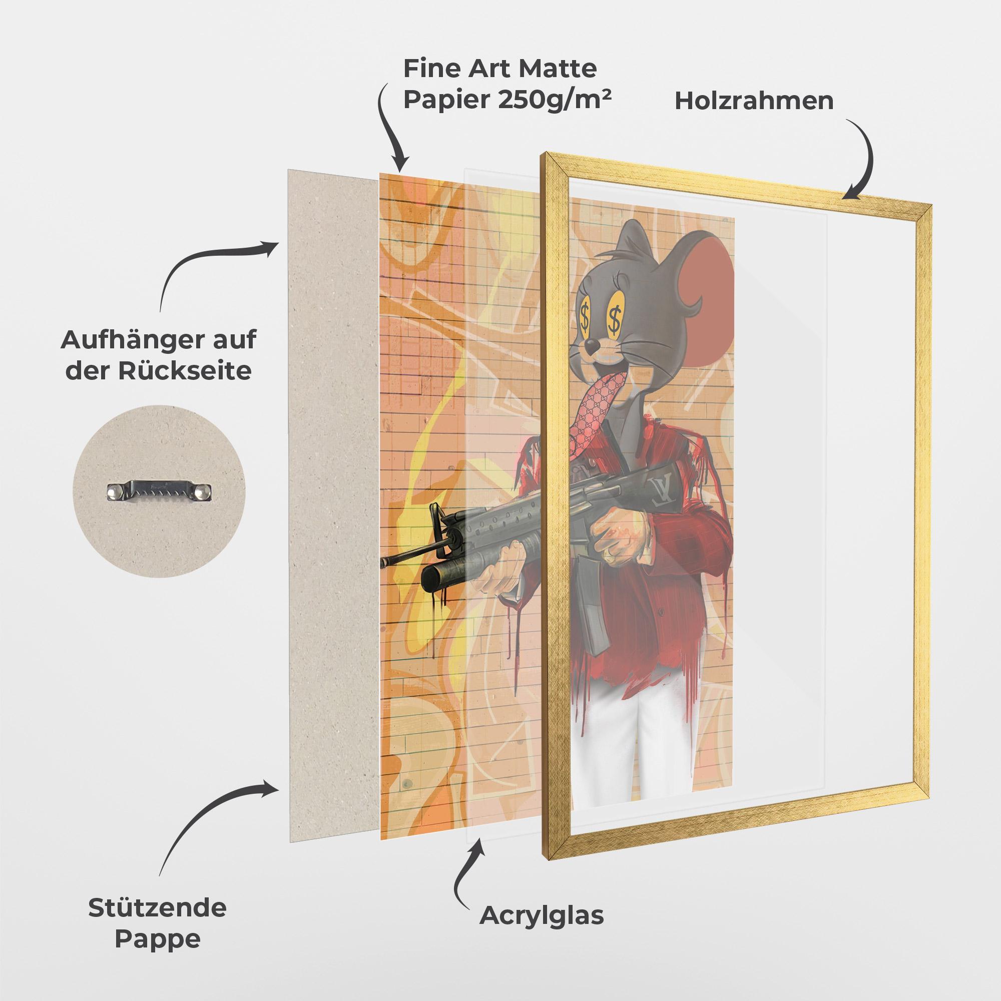 Gerahmte Poster Jerry mockup 1