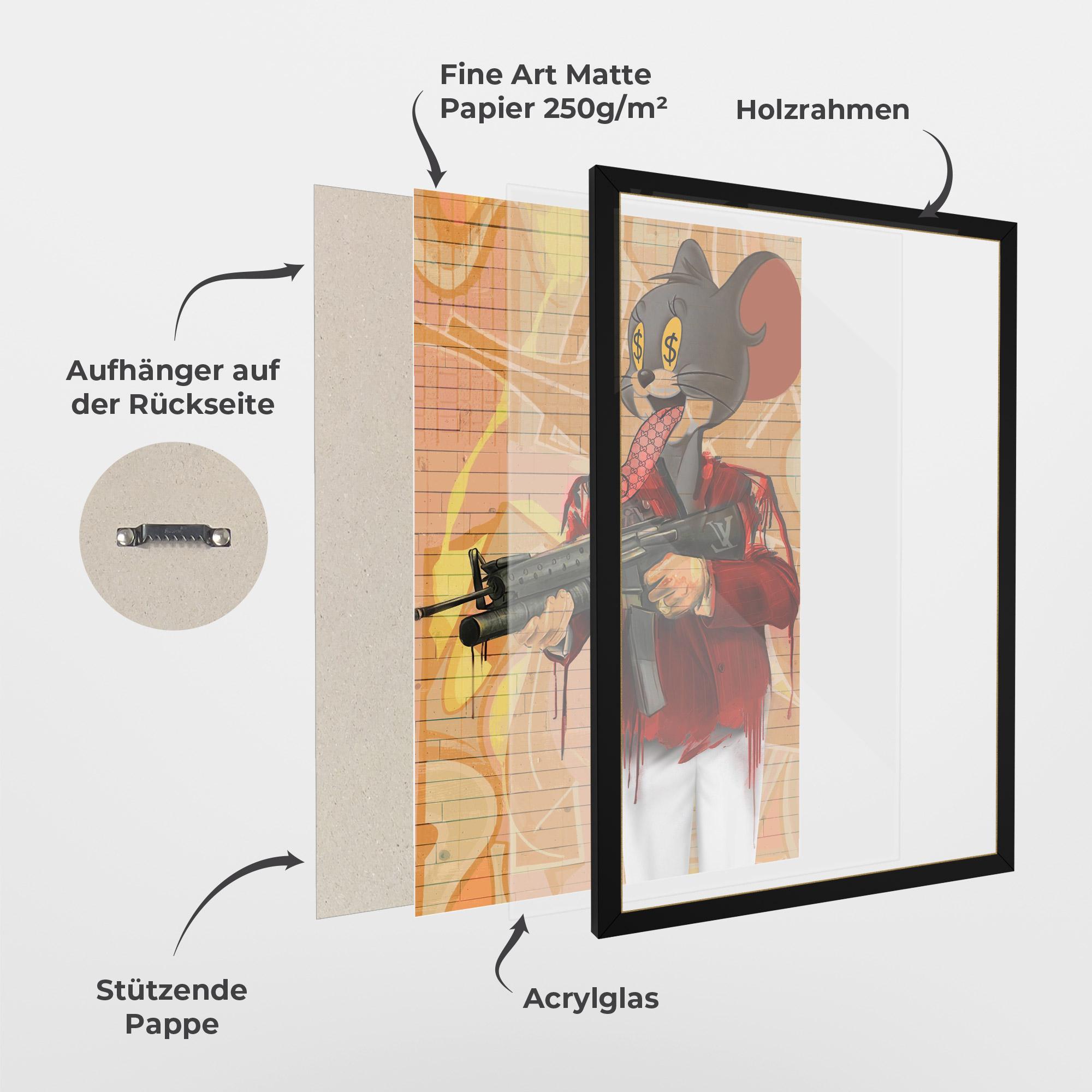 Gerahmte Poster Jerry mockup 1