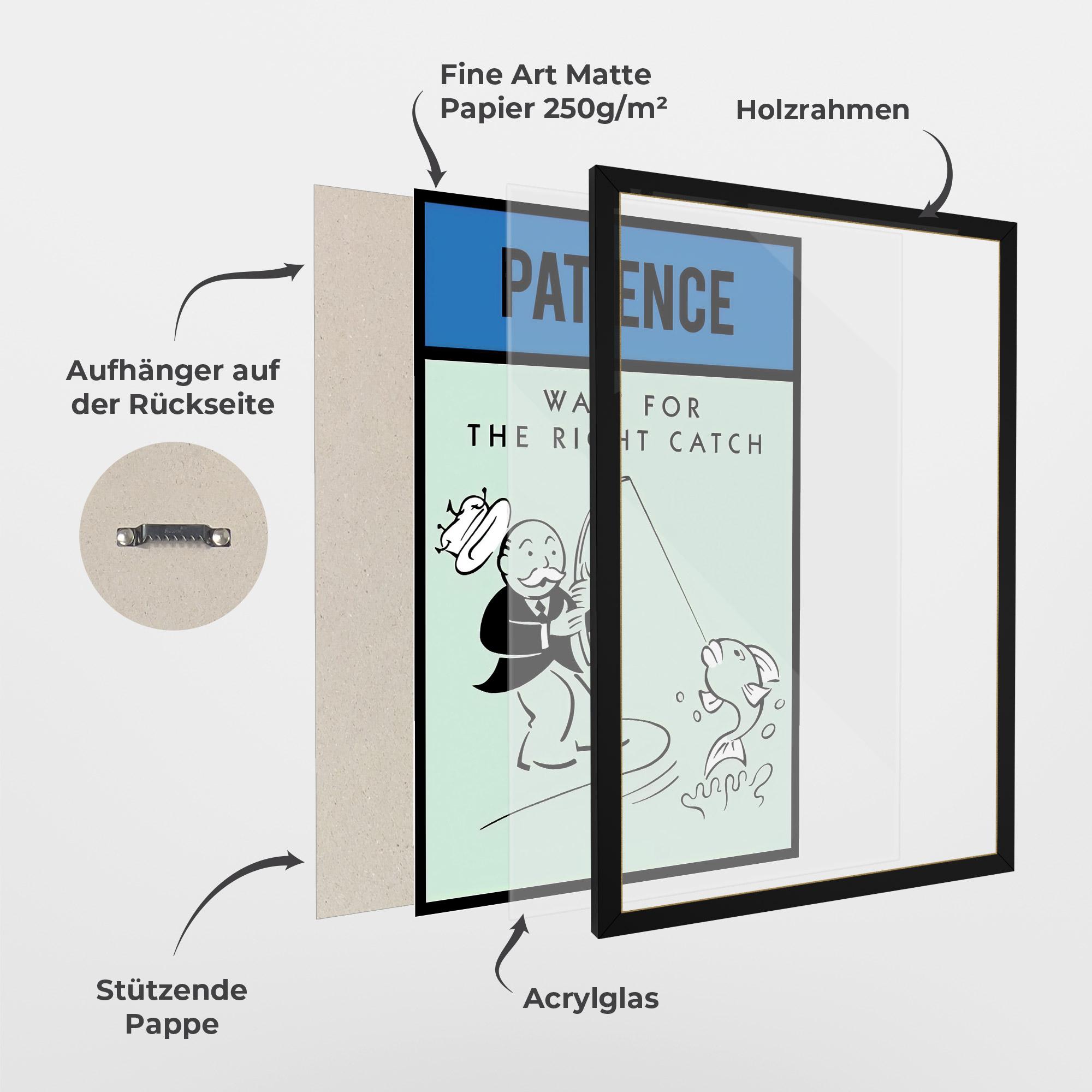 Gerahmte Poster Patience mockup 1