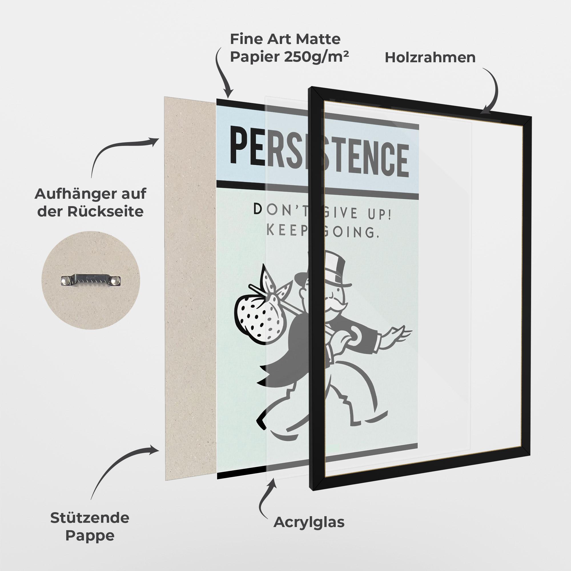 Gerahmte Poster Persistence mockup 1