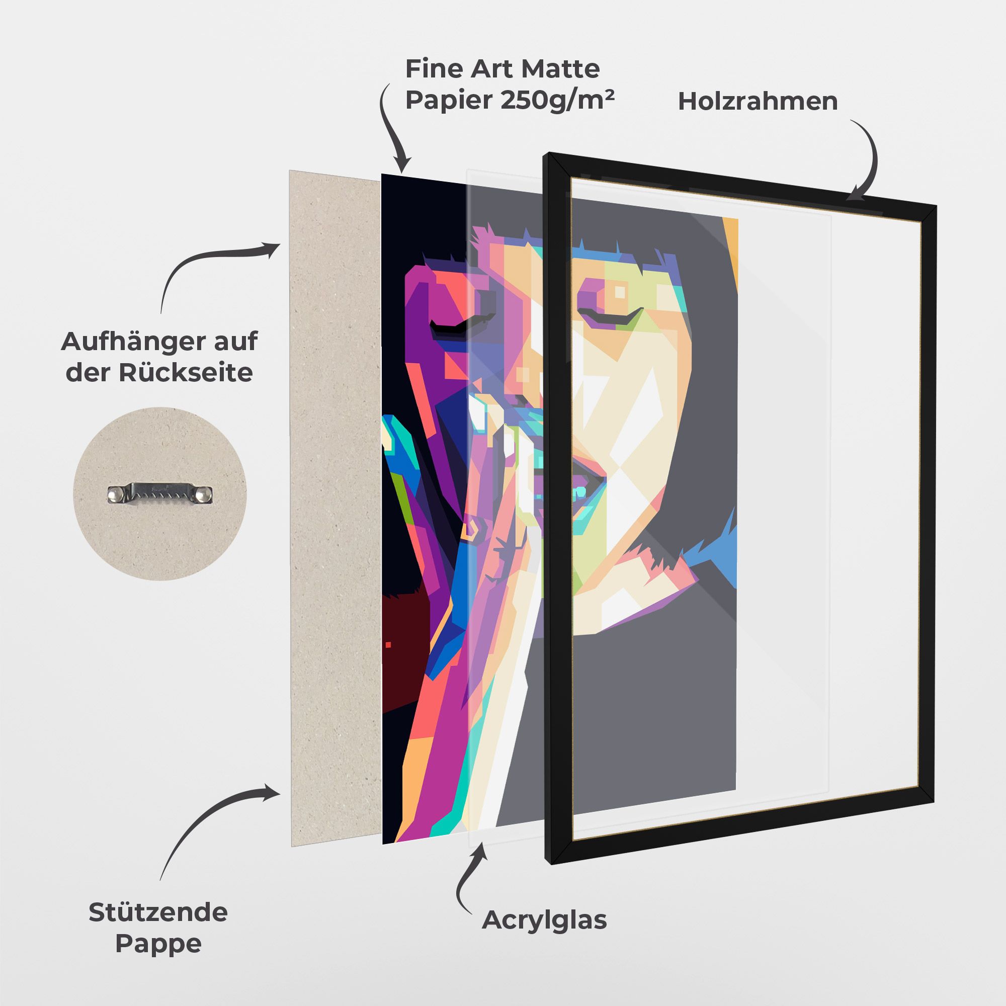 Polygonal Pretty Girl mockup 1